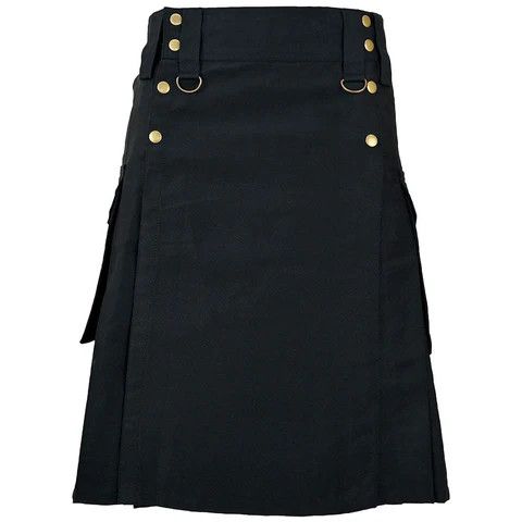 Handmade × Other Cargo mens Utility Kilt Black with 6 Pockets Size US 34 / EU 50 - 1 Thumbnail