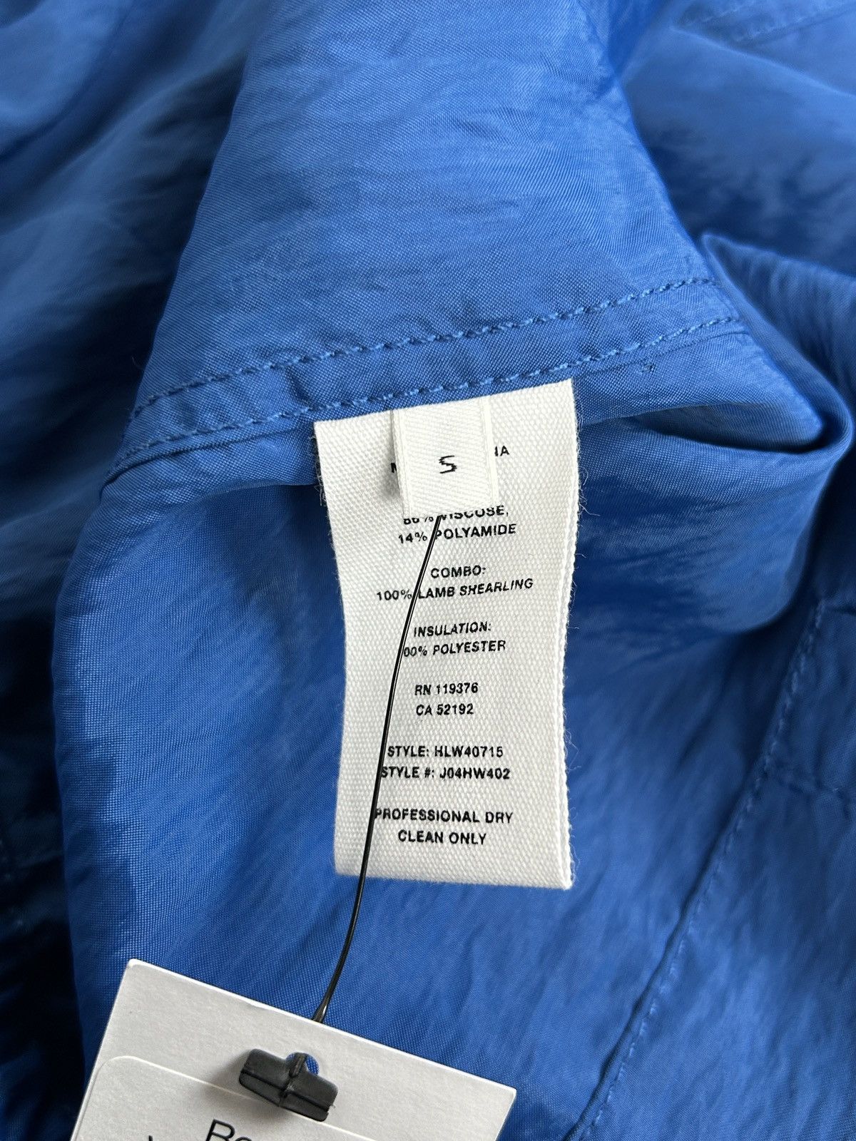 Helmut Lang NWT Helmut Lang Shearling Parachute Bomber Jacket Blue S Size S / US 4 / IT 40 - 14 Thumbnail