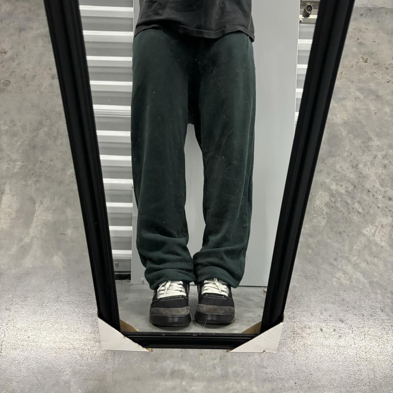 Japanese Brand × Vintage Crazy Vintage Y2K/2000s Dark Green Earth Tone Essential Sweatpants! Size US 32 / EU 48 - 1 Thumbnail