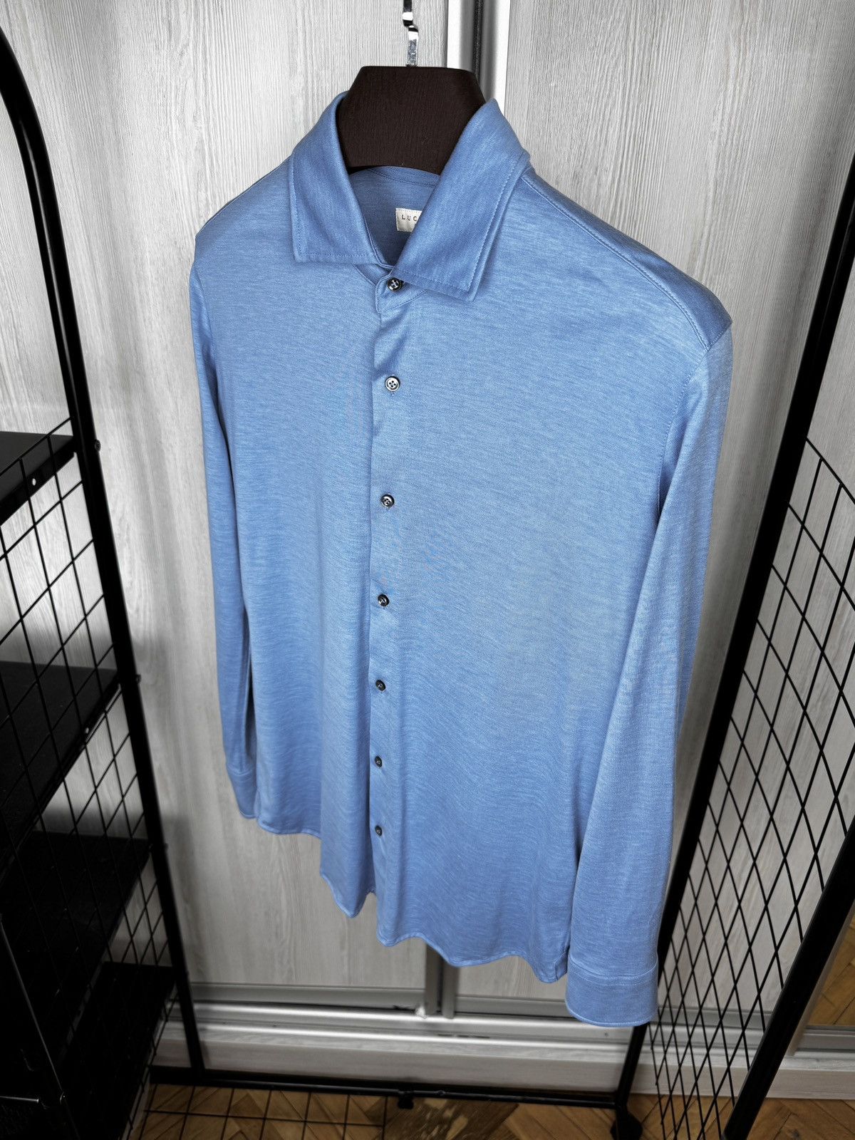 Other Luca Faloni Long Sleeve Shirt Silk-Cotton Sky Blue size S Size US S / EU 44-46 / 1 - 6 Thumbnail