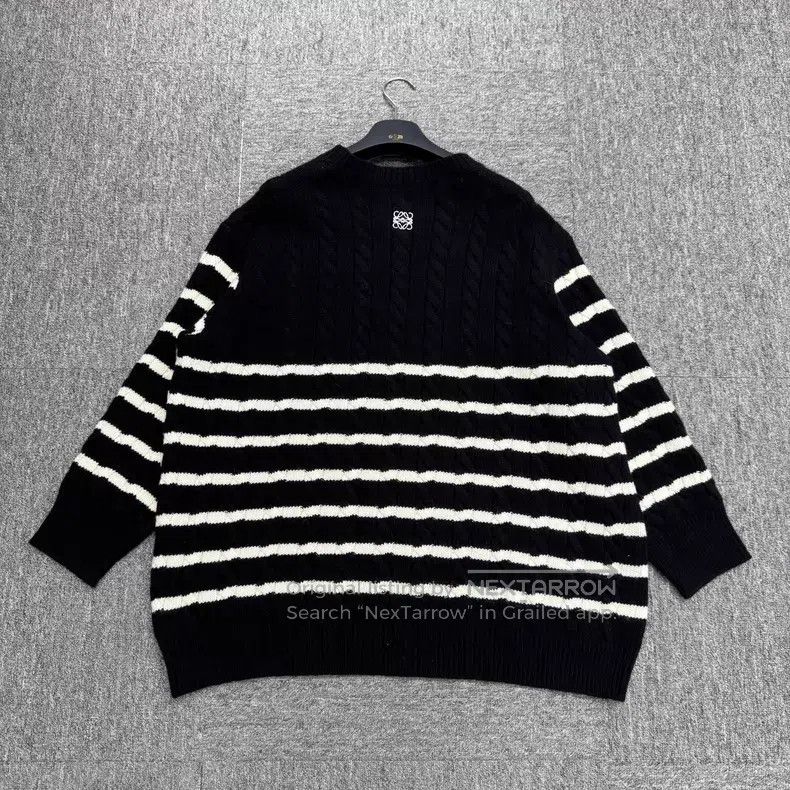 Loewe Loewe Black and White Striped Wool Sweater Size US S / EU 44-46 / 1 - 2 Thumbnail