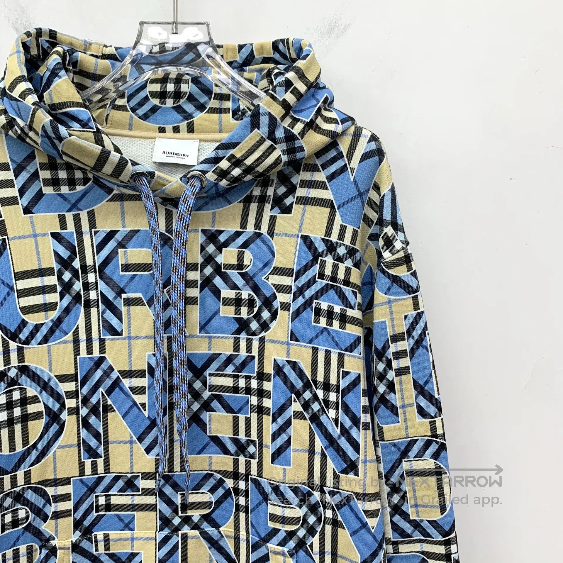Burberry Burberry Color-blocked tartan lettering print cotton hoode Size US M / EU 48-50 / 2 - 3 Thumbnail