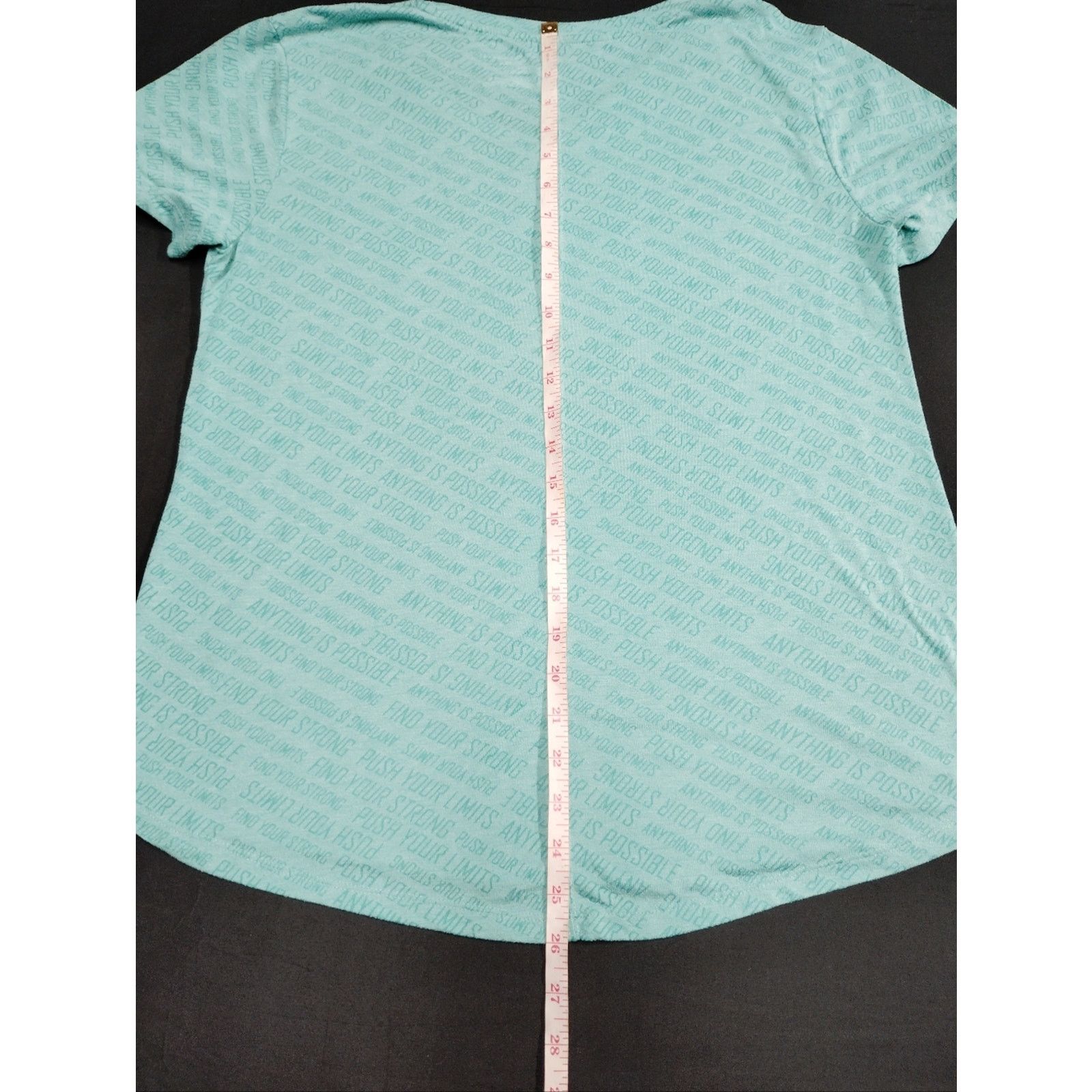 Tek Gear tek gear Mint Green V-Neck Short Sleeve Tee Size L / US 10 / IT 46 - 4 Thumbnail