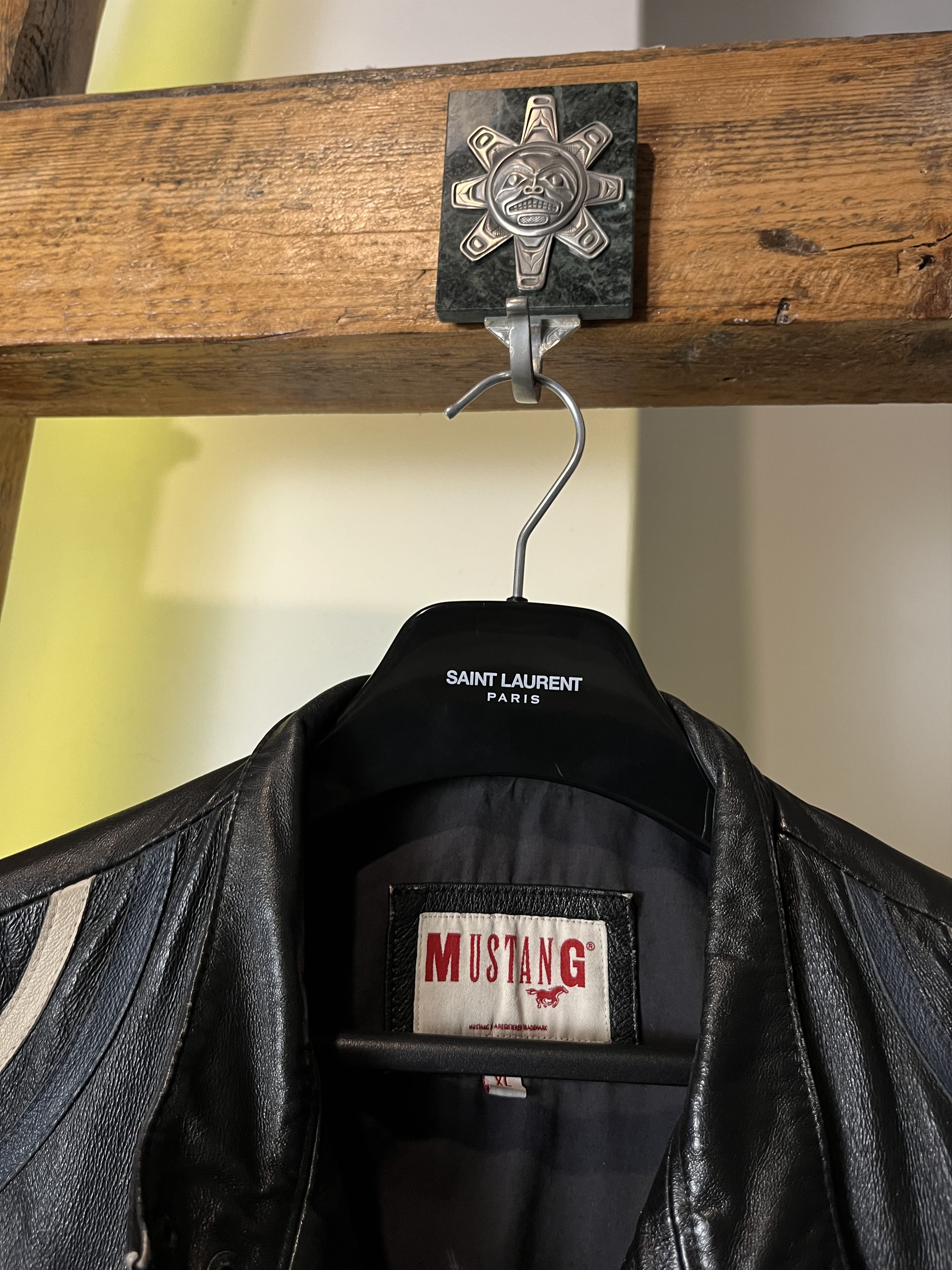 Vintage 90s Mustang Leather Racing Jacket