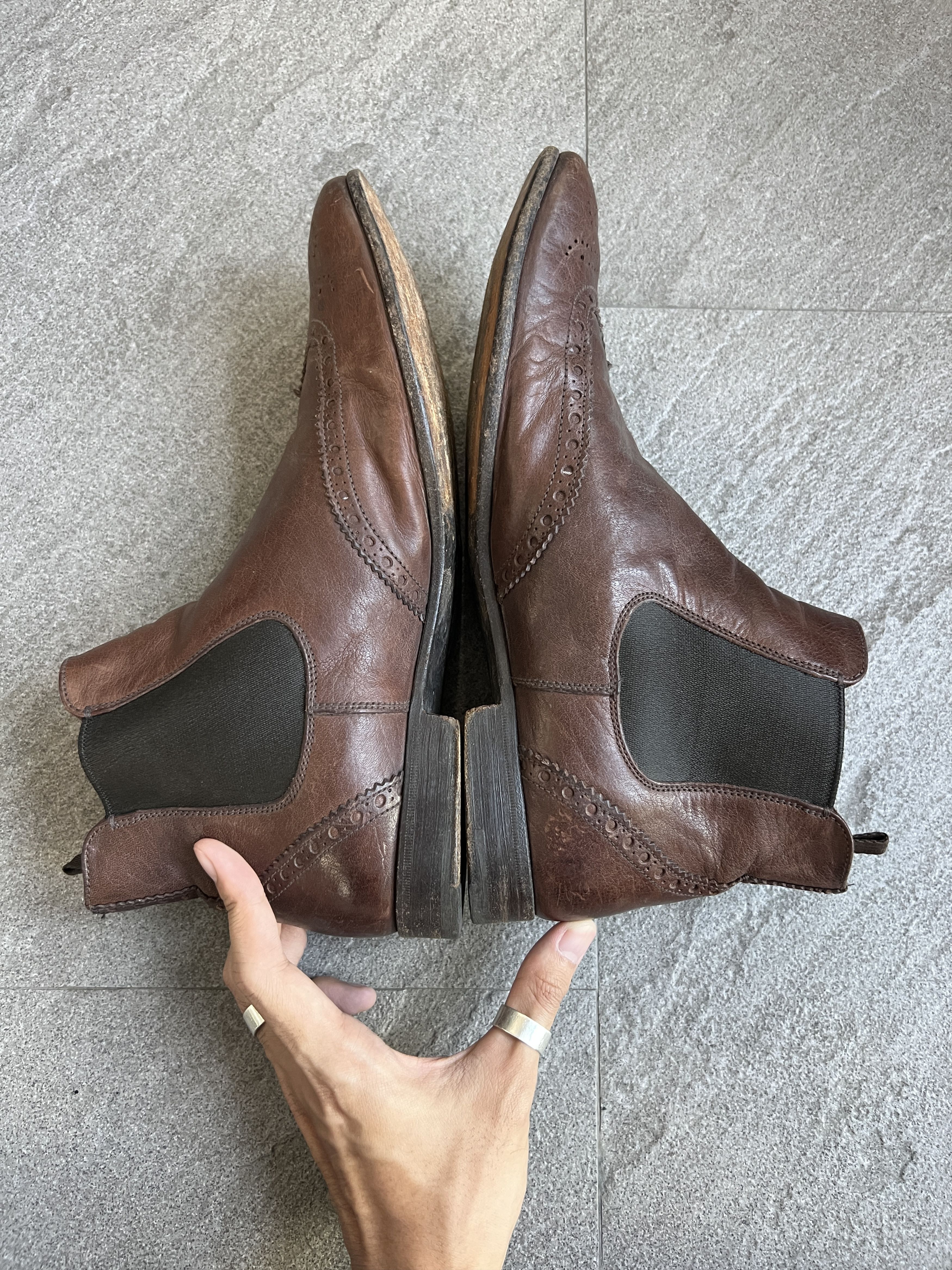 Prada Prada Milano Brown Wingtip Chelsea Boots Size 7.5 Size US 7.5 / EU 40-41 - 8 Thumbnail