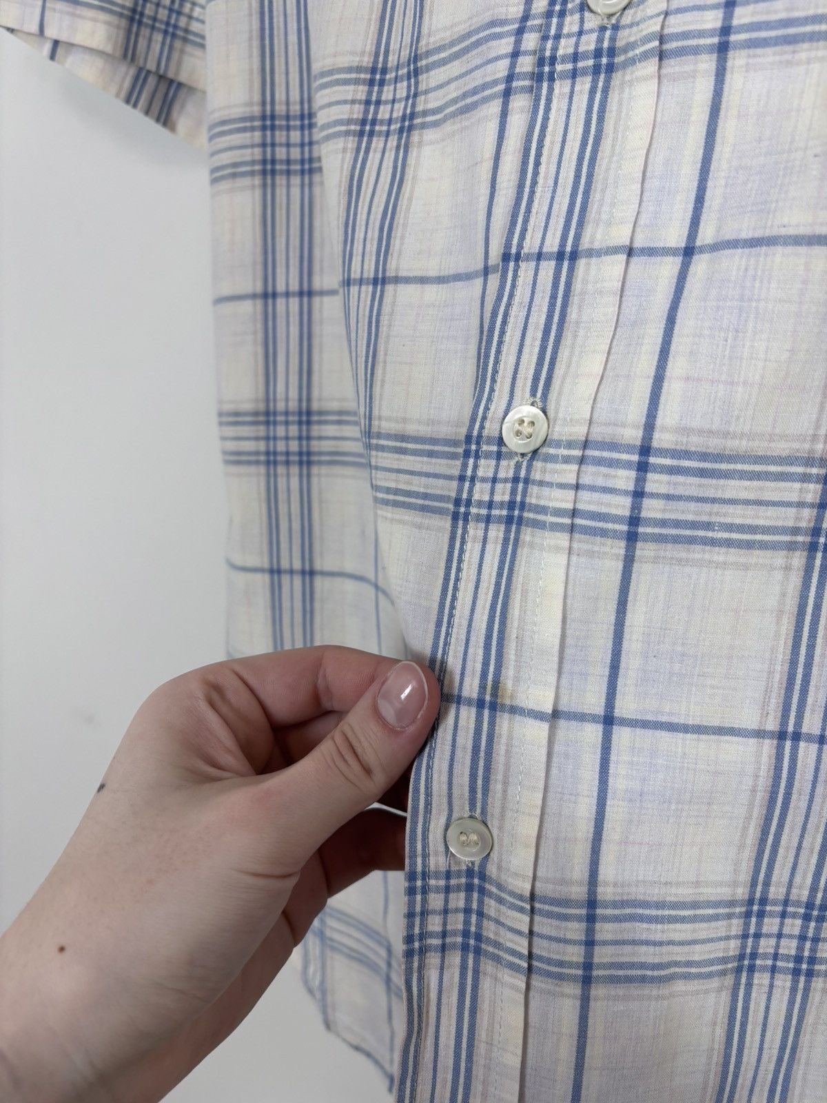Dolce & Gabbana Vintage Dolce & Gabbana Men’s Madras Short Sleeve Shirt Size US L / EU 52-54 / 3 - 3 Thumbnail