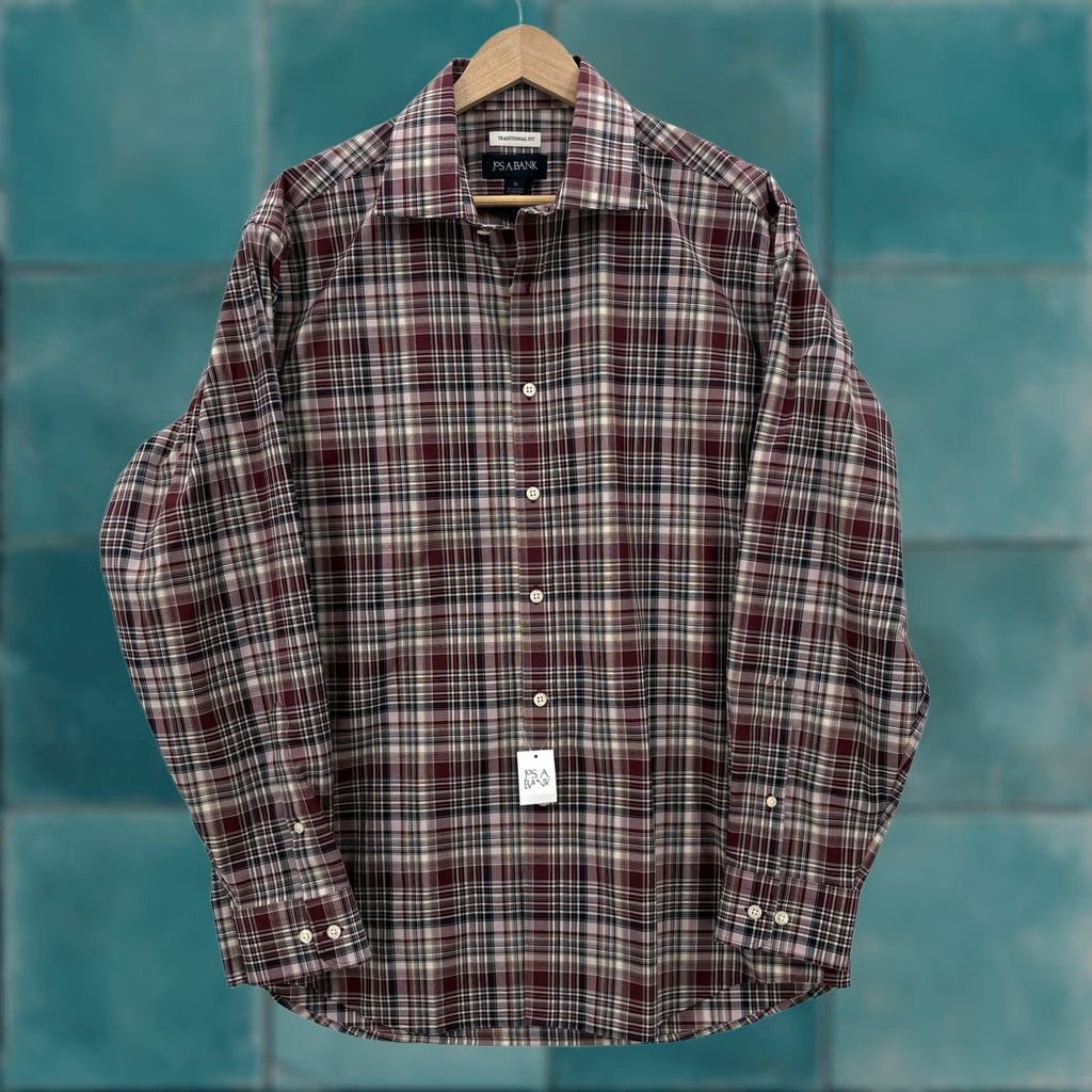 Jos. A. Bank Jos. A. Bank Shirt Mens Medium Red Plaid Long Sleeve Stretch Traditional Fit NWT Size US M / EU 48-50 / 2 - 1 Thumbnail