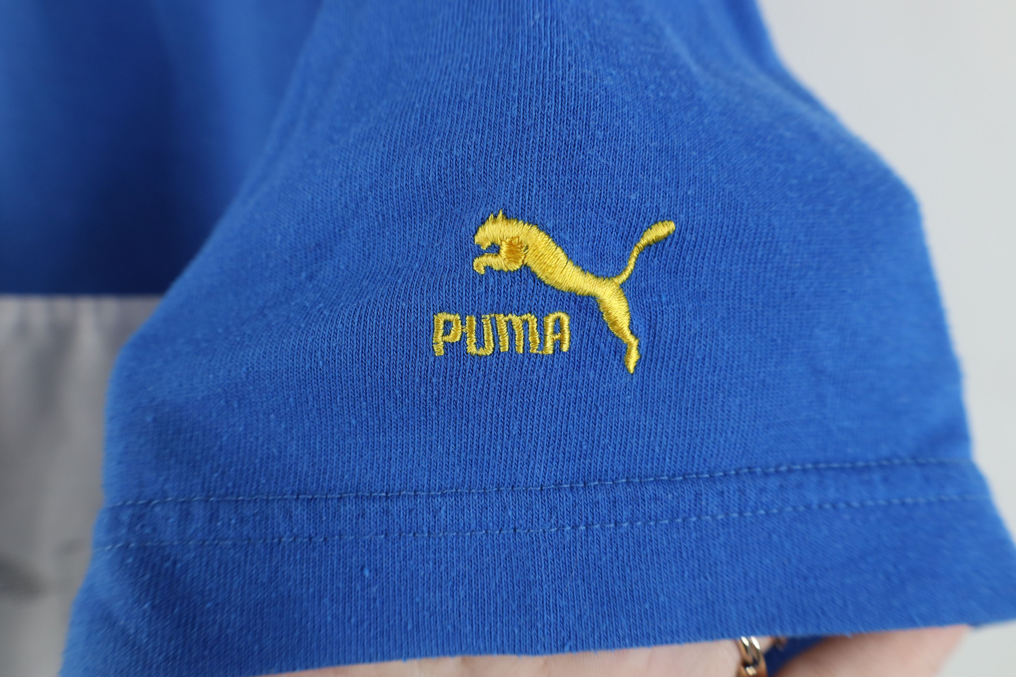 Puma Vintage 80s 90s Puma Sports Collared Rugby Polo Shirt Blue Size US M / EU 48-50 / 2 - 4 Thumbnail