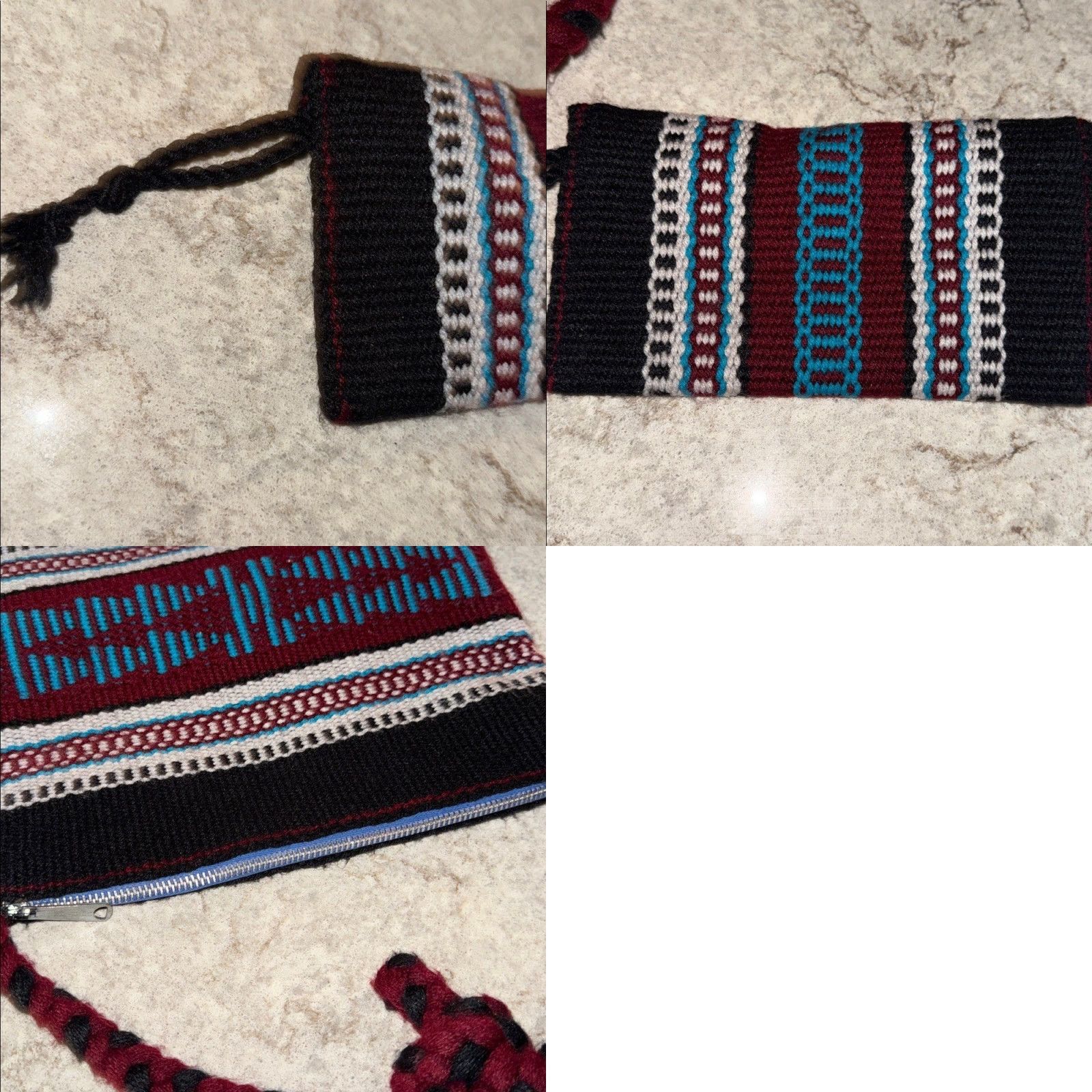 Vintage VINTAGE Norton McNaughton Purse Boho Knit Bag Wristlet Black Size ONE SIZE - 9 Thumbnail
