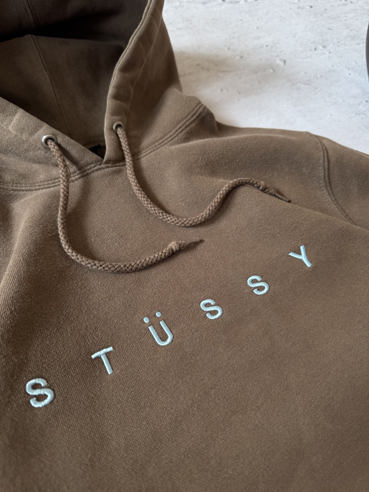 Stussy × Vintage STUSSY BROWN CENTER HUFT LOGO OVERSIZE BAGGY FIT HOODIE Size US S / EU 44-46 / 1 - 4 Thumbnail