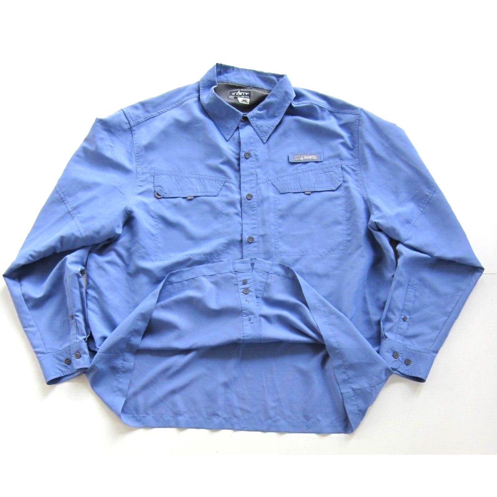 Habitat Habit Button-Up 2XL Blue UPF 40+ Vented Lightweight Quick Dry Long Sleeve Shirt Mens Size US XXL / EU 58 / 5 - 4 Thumbnail