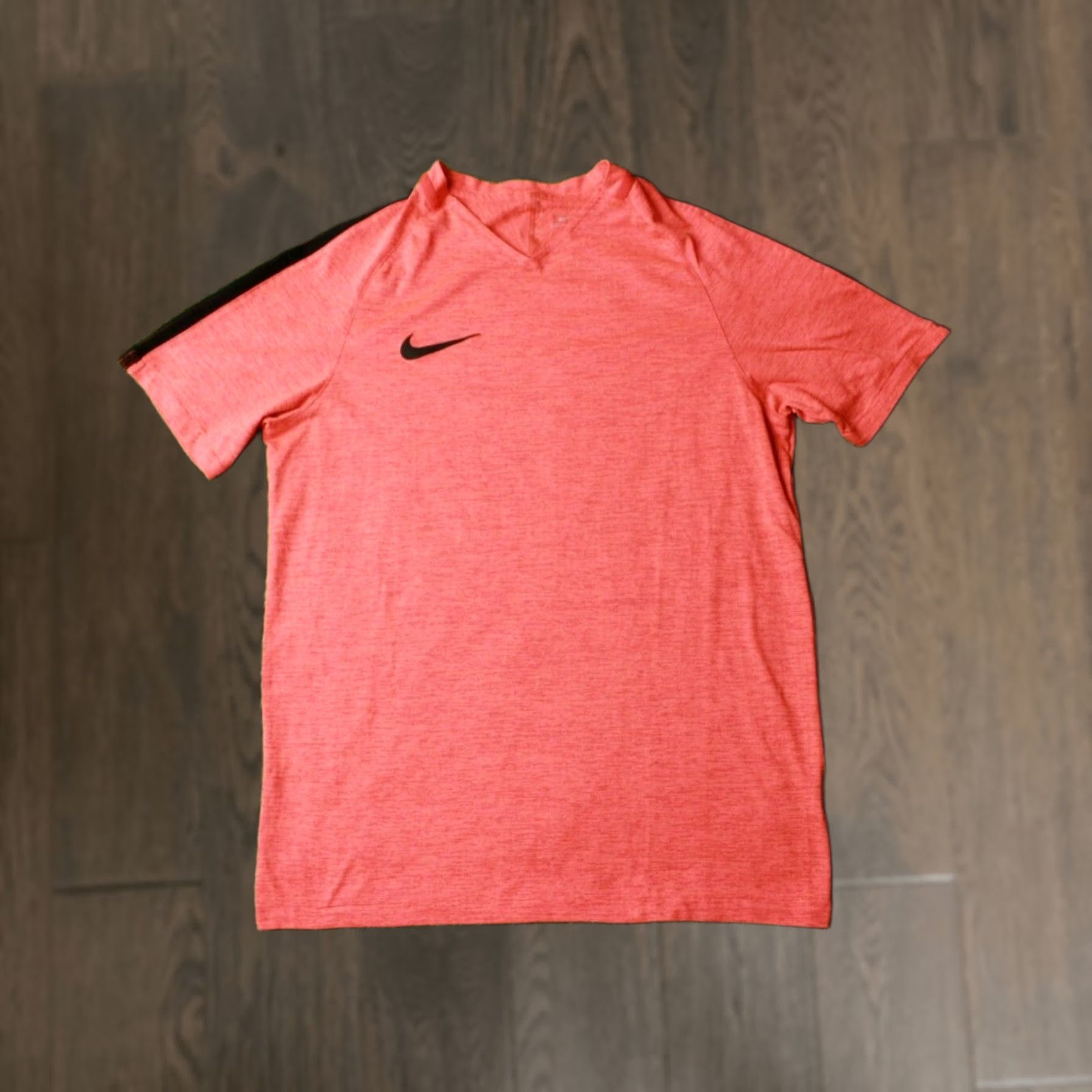 Nike Nike Dri-FIT Mens Football Jersey Shirt Size M Orange and Black Short Sleeve Jersey, Classic Fit Size US M / EU 48-50 / 2 - 1 Thumbnail