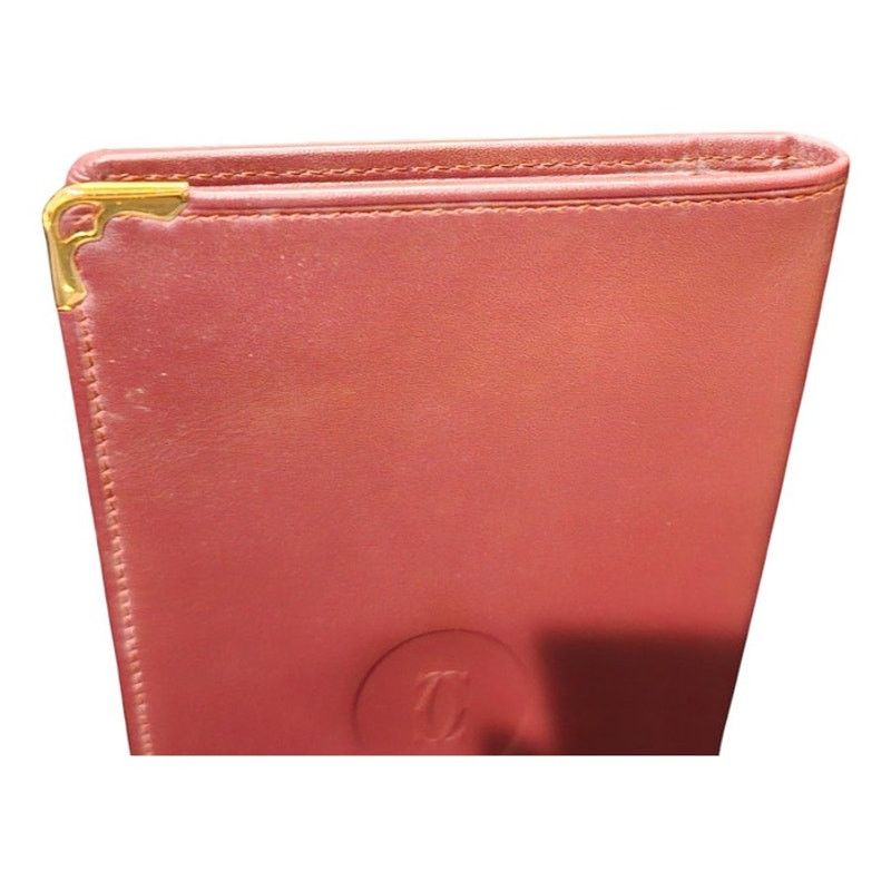 Cartier Cartier Vintage Bi-fold Long Wallet Bordeaux Red Size ONE SIZE - 5 Thumbnail