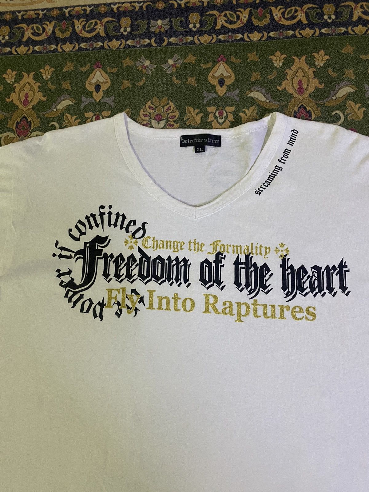 Beauty Beast Japanese Brand Defective Struct Spellout Punk Style Tee Size US L / EU 52-54 / 3 - 4 Thumbnail