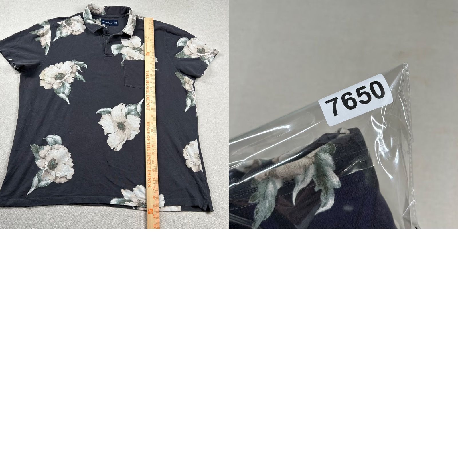 Abercrombie & Fitch Abercrombie & Fitch Shirt Mens 2XL Golf Polo Floral Beachy Slim Tropical Vintage No Flaw Gray Knit Short Sleeve Collared Button Spread Size US XXL / EU 58 / 5 - 8 Thumbnail