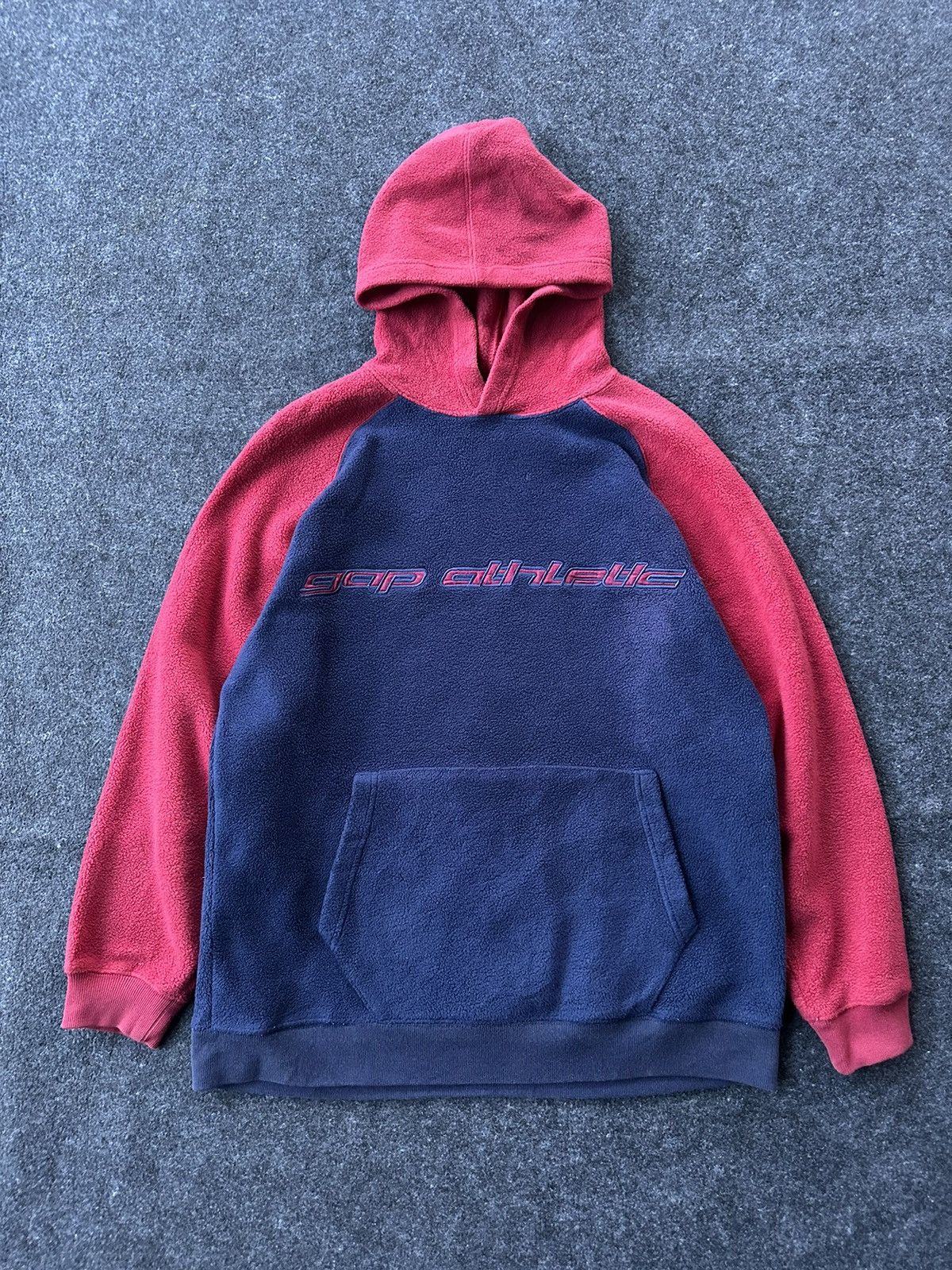 Gap × Vintage Vintage Gap Athletic Spellout Fleece Hoodie A433 Size US S / EU 44-46 / 1 - 1 Thumbnail