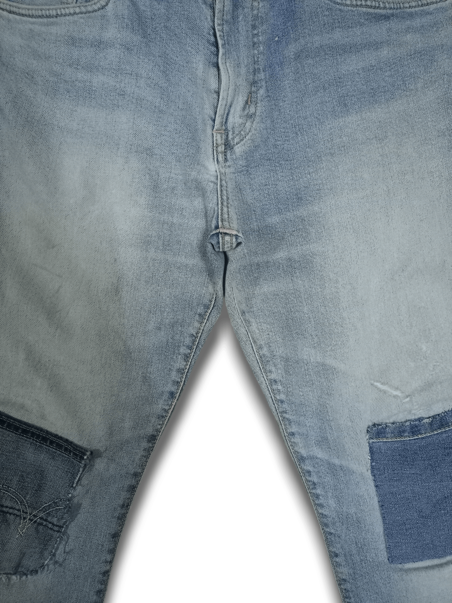 Edwin × Japanese Brand Vintage Edwin Japan Patched Distressed Loose Jeans 33x30 Size US 33 - 8 Thumbnail