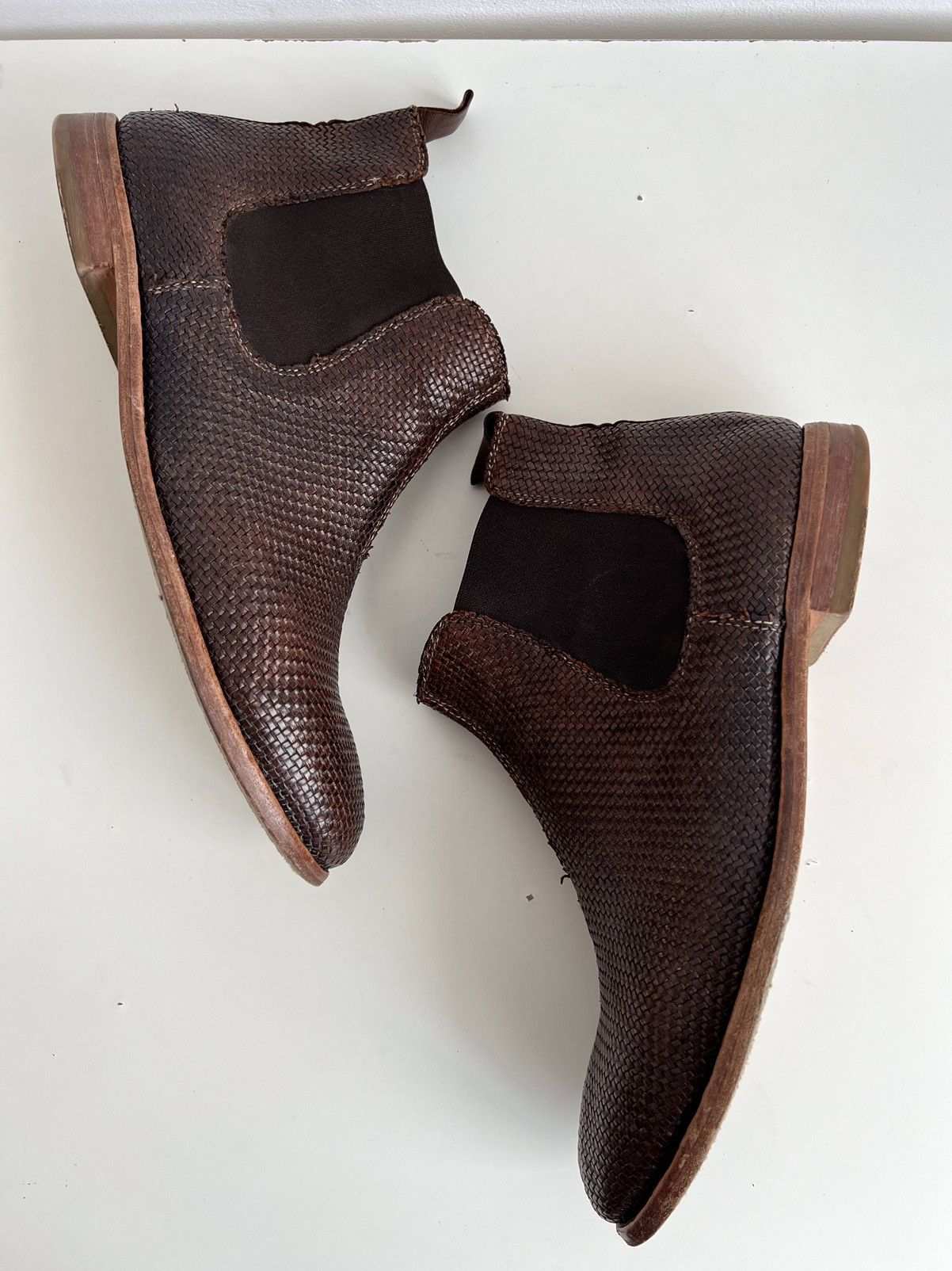 Officine Creative 🔥MOMA Woven Chelsea Leather Boots (Guidi , A1923 ) Size US 11 / EU 44 - 9 Thumbnail