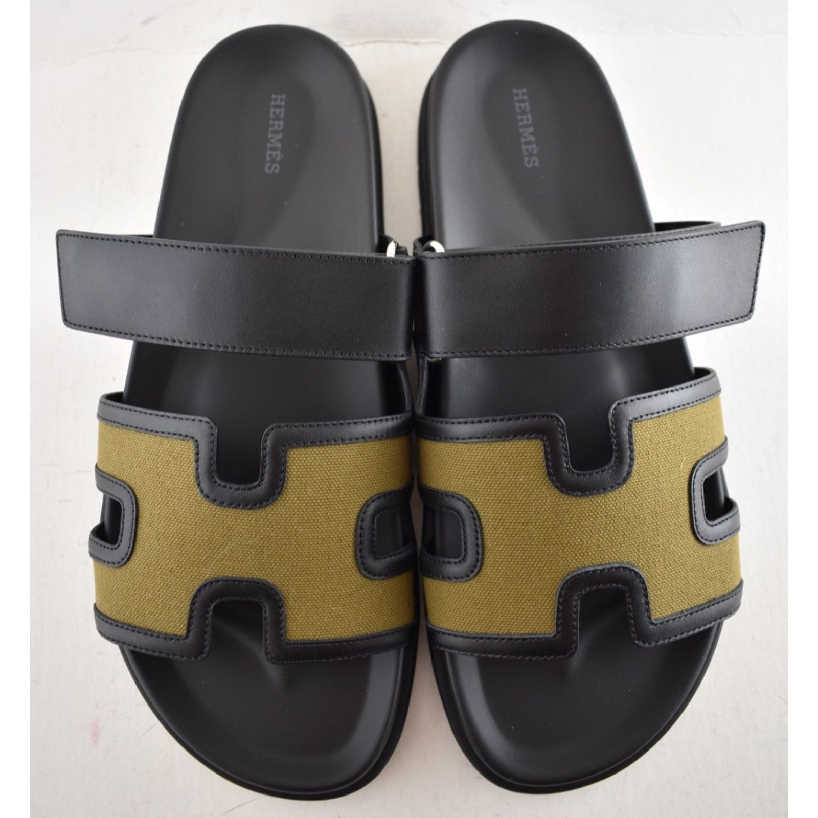 Hermes Hermes Chypre Sandal Mens Black Canvas Cargo Flat 45 12 Size US 12 / EU 45 - 10 Thumbnail