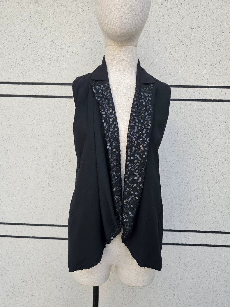 Ann Demeulemeester sequined black vest by Ann Demeulemeester - dmc Size US M / EU 48-50 / 2 - 1 Thumbnail
