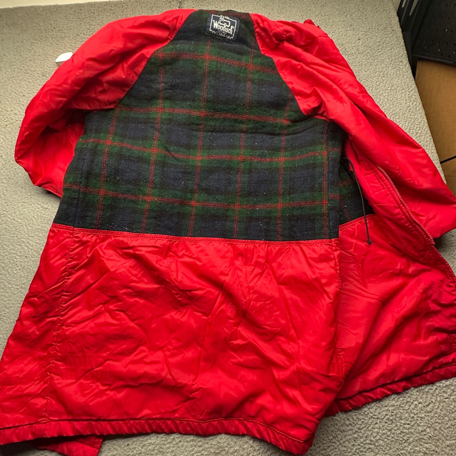 Woolrich Woolen Mills VTG Woolrich Long Parka Womens Large Wool Plaid Lined Red Size L / US 10 / IT 46 - 13 Thumbnail