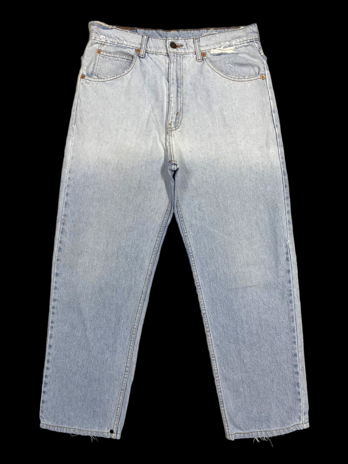 image of Distressed Denim x Levis Vintage Levis 510 Balloon Baggy Ripped Distressed Jeans in Light Stone Was