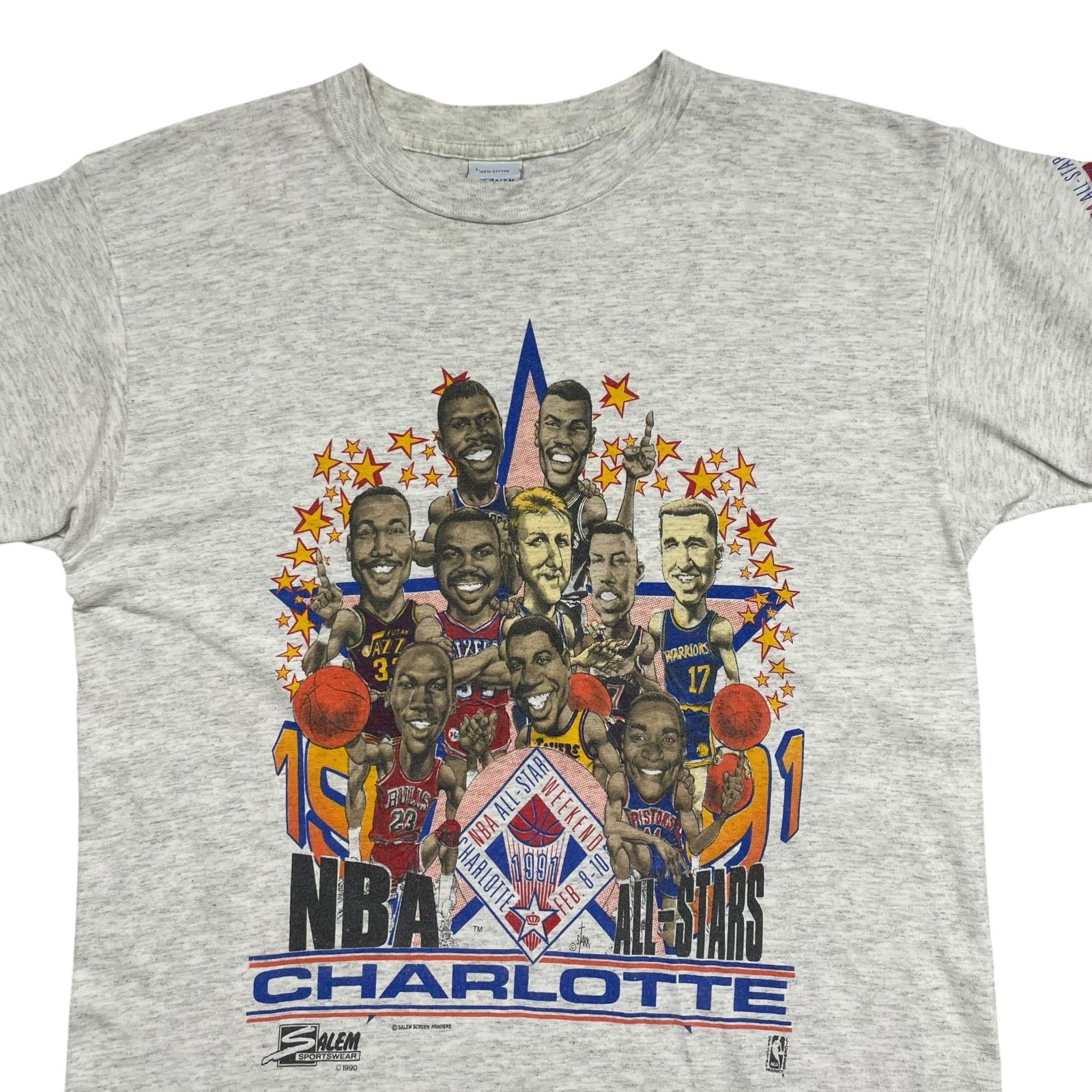 NBA × Salem Sportswear × Vintage 90s ALL STAR GAME 1991 CHARLOTTE T-SHIRT SALEM SPORTSWEAR L Size US L / EU 52-54 / 3 - 3 Thumbnail