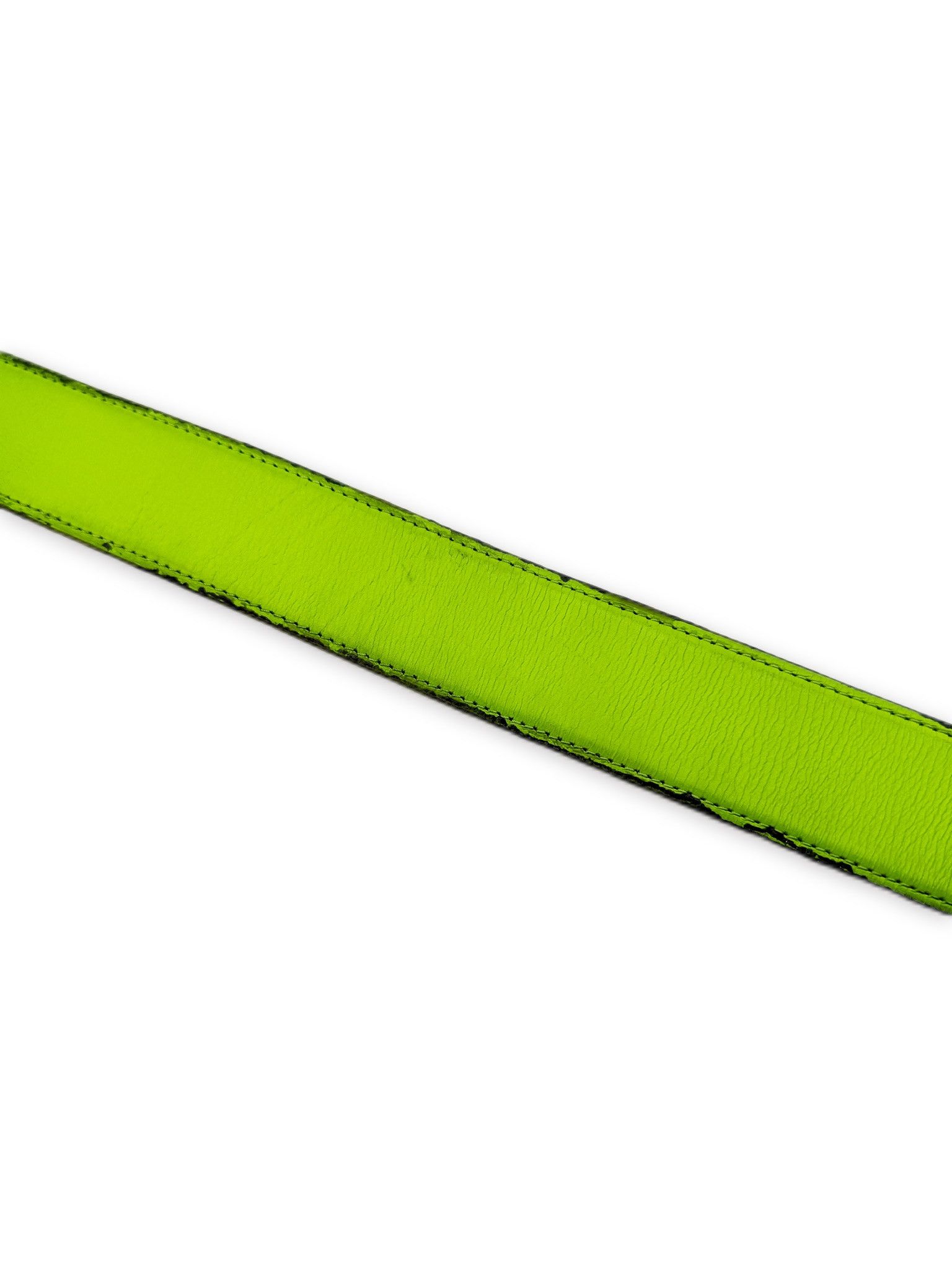Chrome Hearts Chrome Hearts Lime Green 1.5 inch Gunslinger Leather Belt Size 32 - 4 Thumbnail