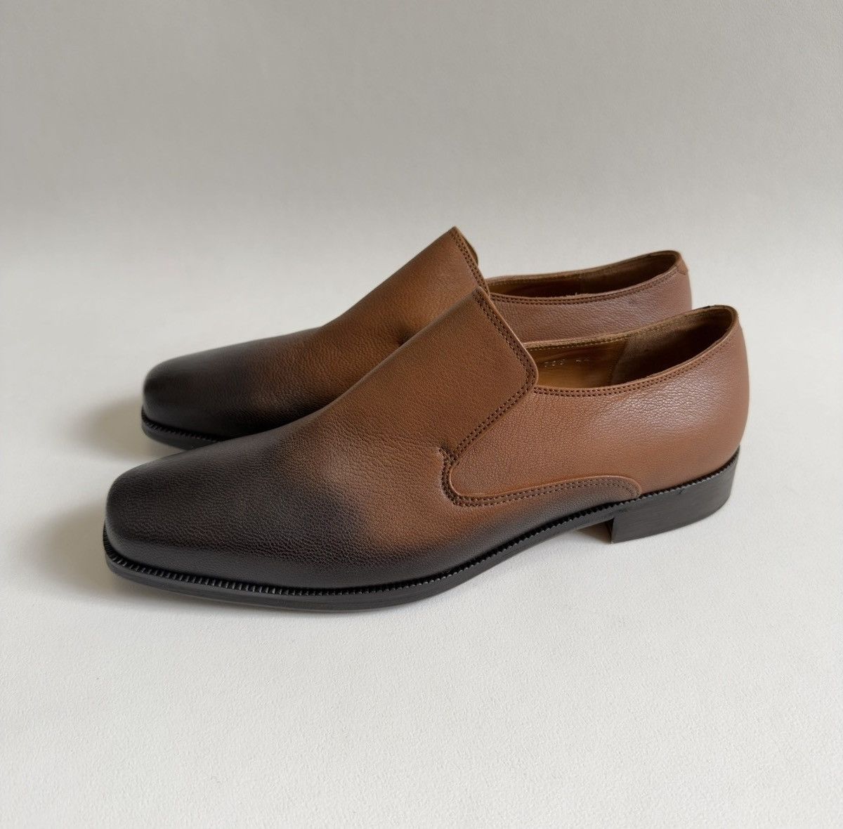 Dries Van Noten Brown ‘Burnished Toes’ Leather Loafers Size US 11 / EU 44 - 2 Thumbnail