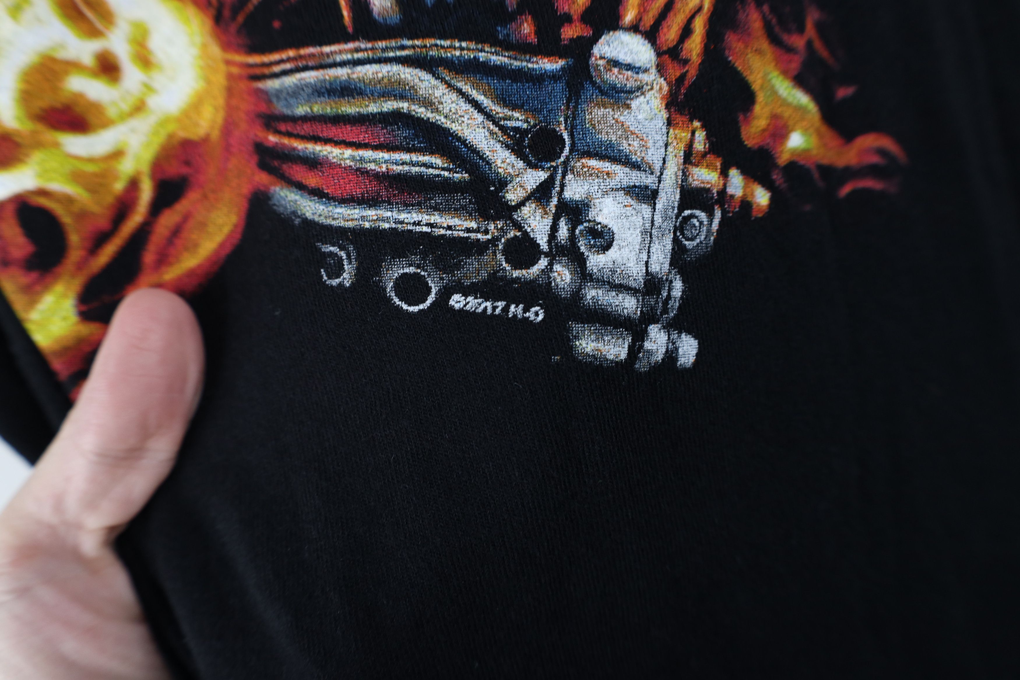 Harley Davidson Vintage Y2K Harley Davidson Gear Head Skull T-Shirt Black Size US L / EU 52-54 / 3 - 5 Thumbnail