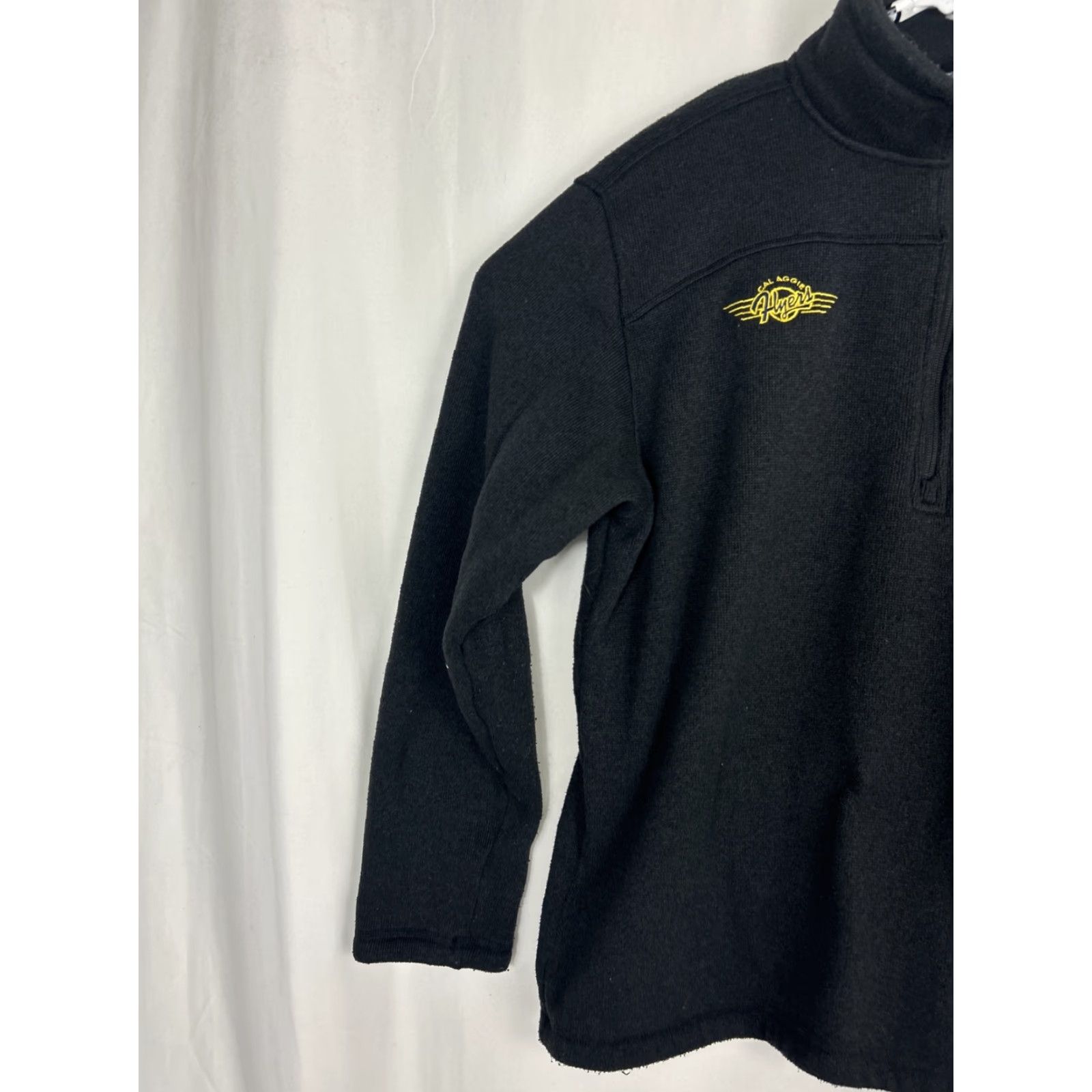 The North Face The North Face Mens XL 1/4 Zip Pullover Black Polyester Cal Aggies Flyers Sweatshirt Embroidered Size US XL / EU 56 / 4 - 2 Thumbnail