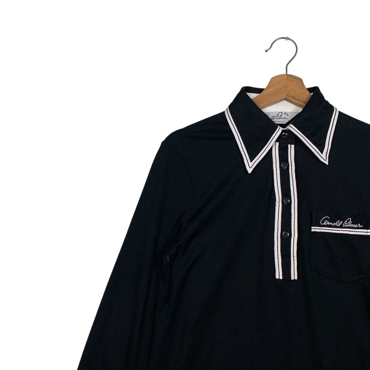 RENOWN ARNOLD PALMER Retro Long Sleeve Polos Shirt #2614-C117 Size L / US 10 / IT 46 - 6 Thumbnail
