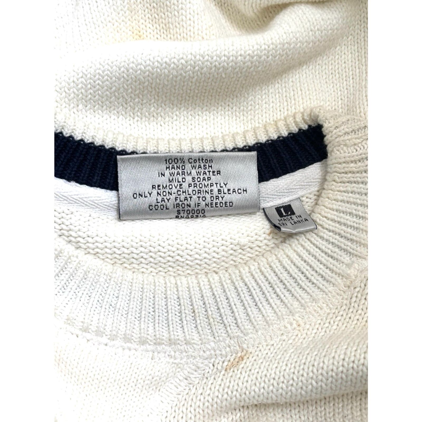Vintage vintage Gear for Sports heavyweight cotton sweater Mens L white 90s NWT NOS deadstock pullover Size US L / EU 52-54 / 3 - 6 Thumbnail