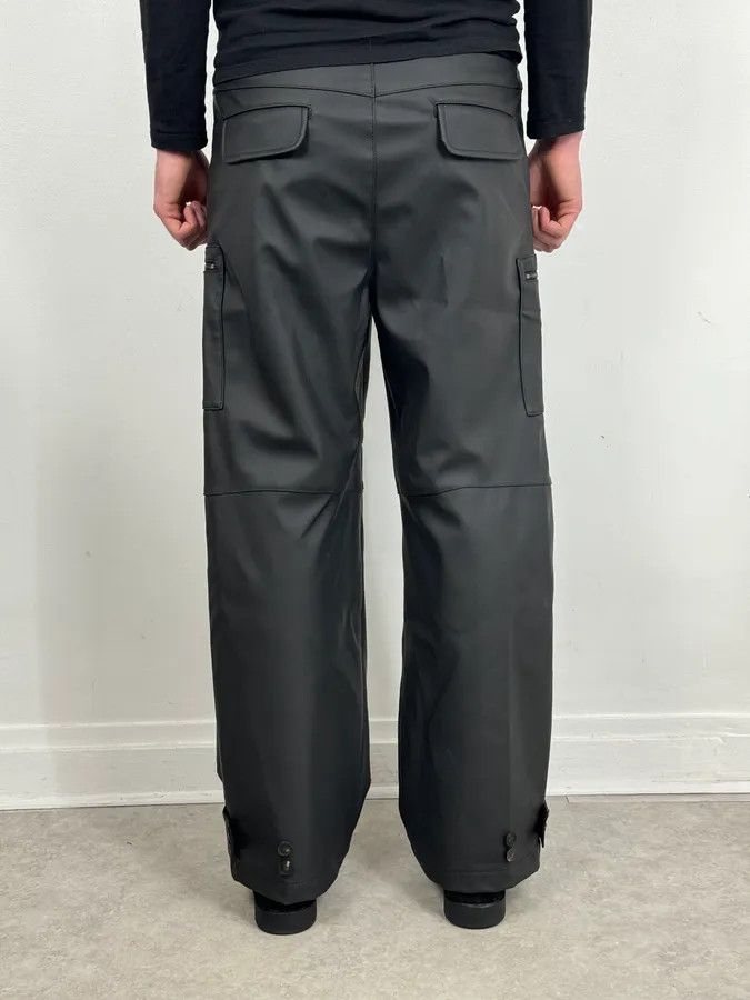 Emporio Armani AW2022 Emporio Armani Black Eco Leather Cargo Pants Size US 34 / EU 50 - 5 Thumbnail