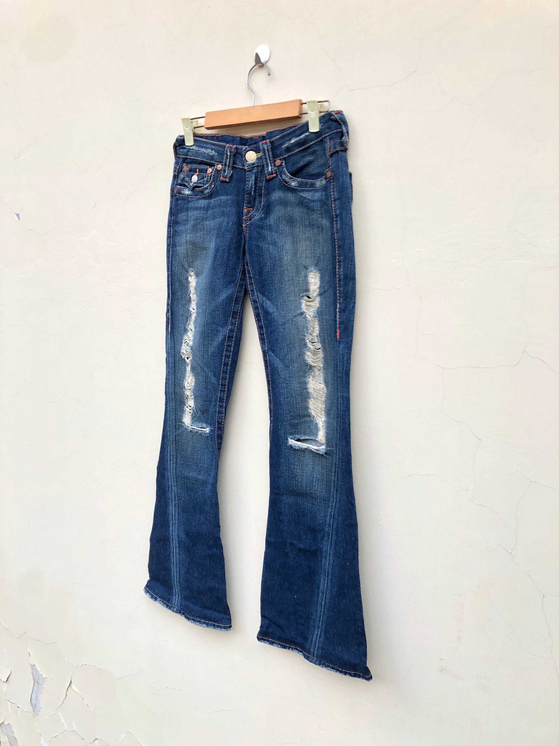 If Six Was Nine 2000s Distressed Bootcut Flared Vkei Y2k Japanese Archive Size US 28 / EU 44 - 6 Thumbnail