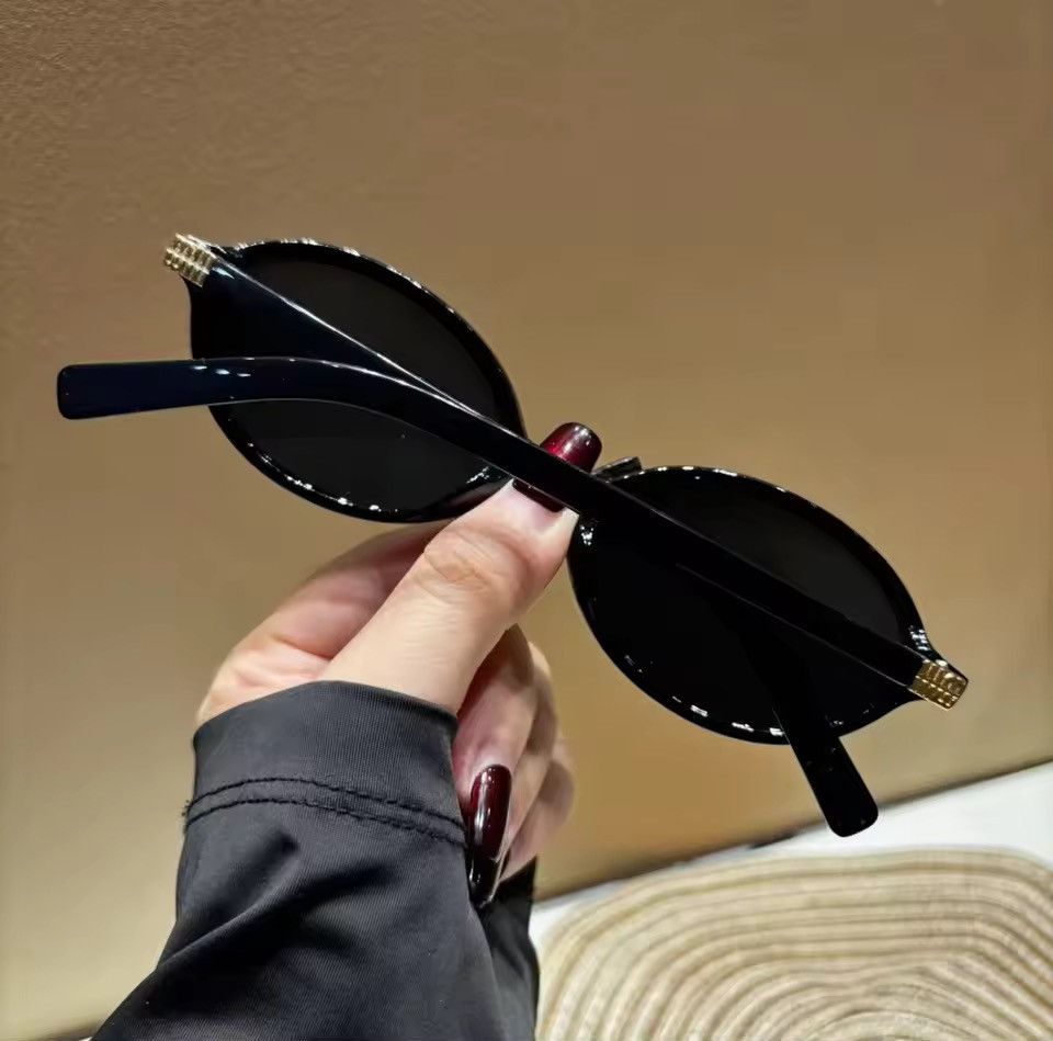 Electric Visual Y2k Avant Garde Cat Eye Round Black Sunglasses Unisex OS Size ONE SIZE - 2 Thumbnail