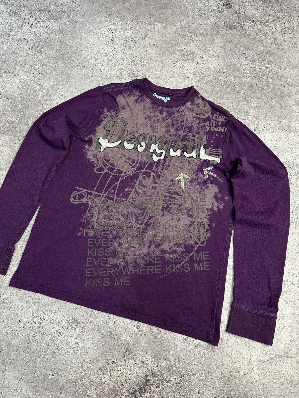 Desigual Vintage Desigual Avant Garde Y2K Long Sleeve Big Logo Size US M / EU 48-50 / 2 - 4 Thumbnail
