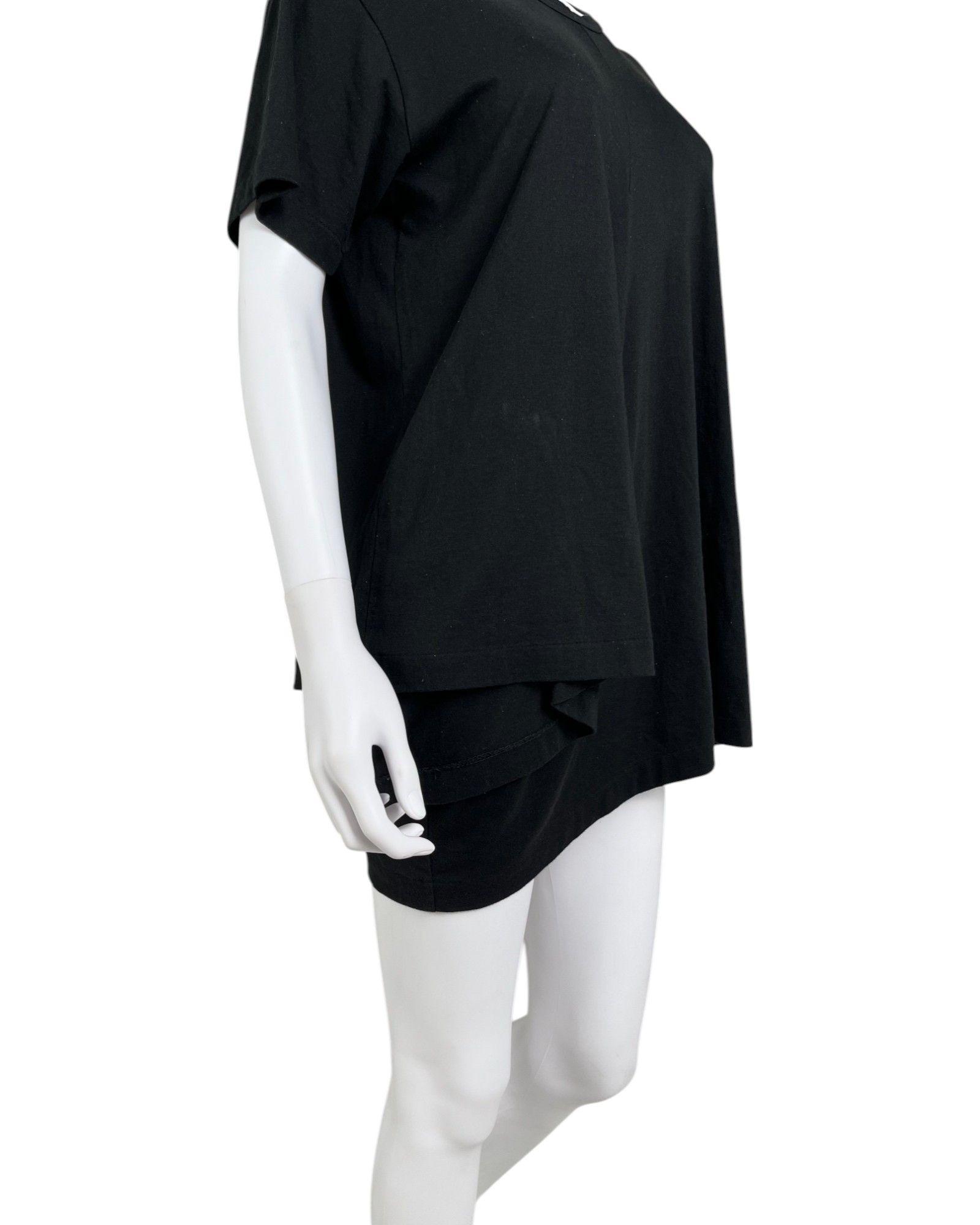 Comme des Garcons S/S 2023 Black Asymmetric Ruffle T-Shirt Size L / US 10 / IT 46 - 6 Thumbnail