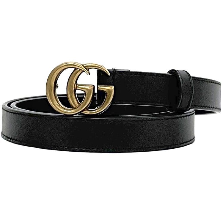 Gucci GUCCI Belt Black Leather Size ONE SIZE - 1 Thumbnail