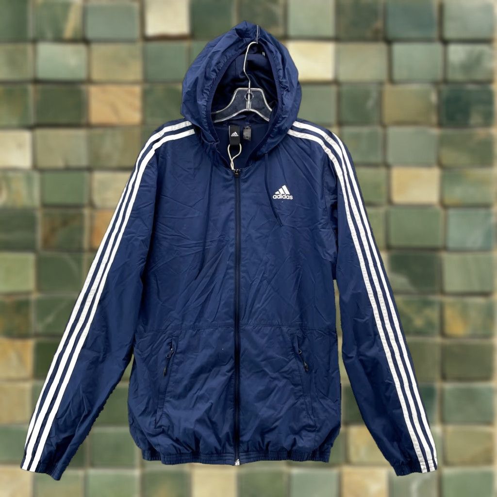 Adidas Adidas Track Jacket Mens Small Blue Y2k Hip Hop Streetwear Windbreaker Retro Gym Jacket Size US S / EU 44-46 / 1 - 1 Thumbnail