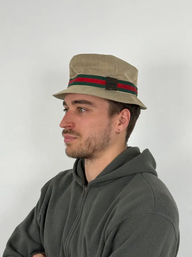 Gucci 2000s Gucci Beige Canvas Hat Size ONE SIZE - 3 Thumbnail