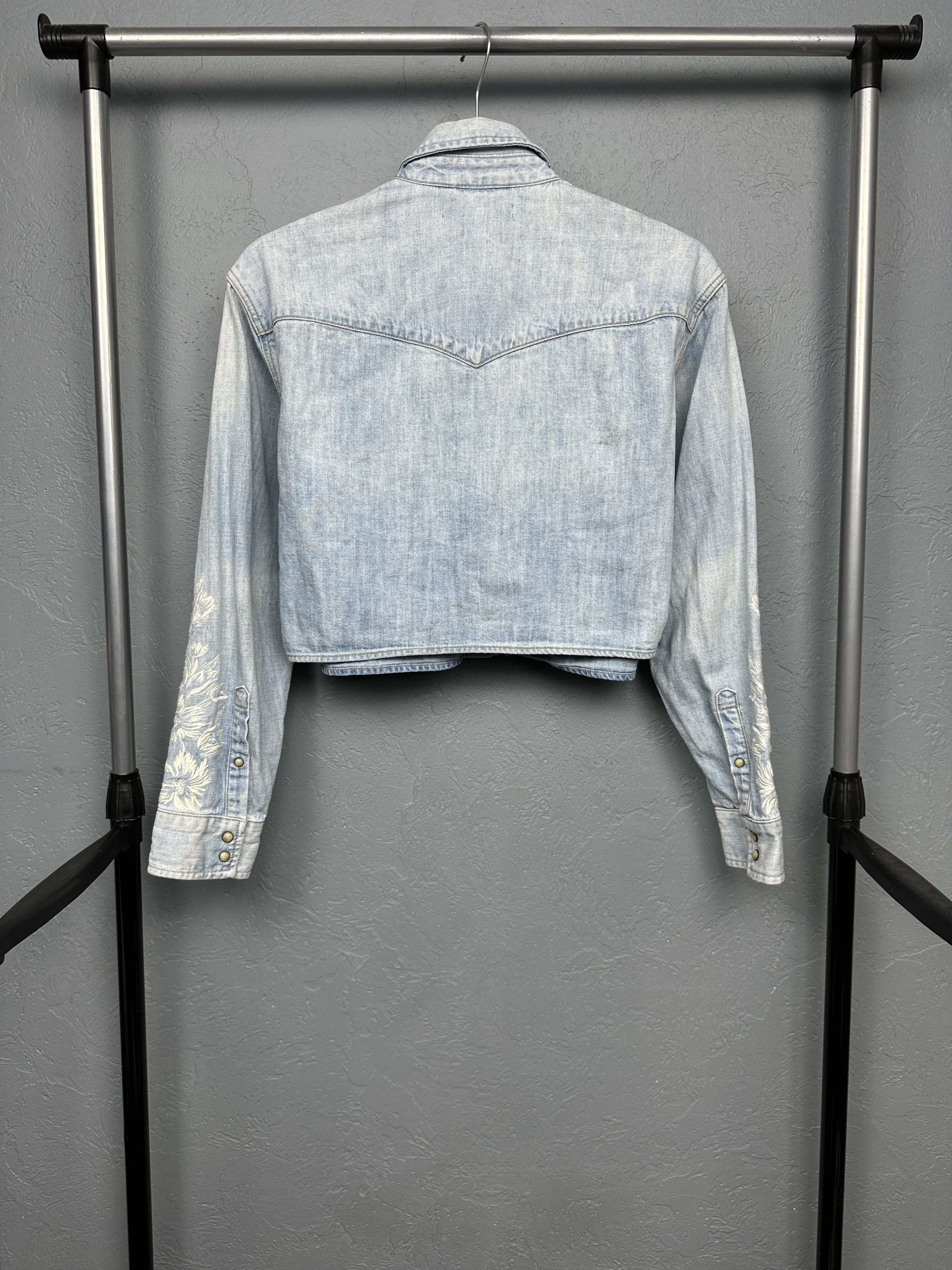 Allsaints Allsaints Womens Denim Jacket Flora Cannon Shirt Size S / US 4 / IT 40 - 6 Thumbnail