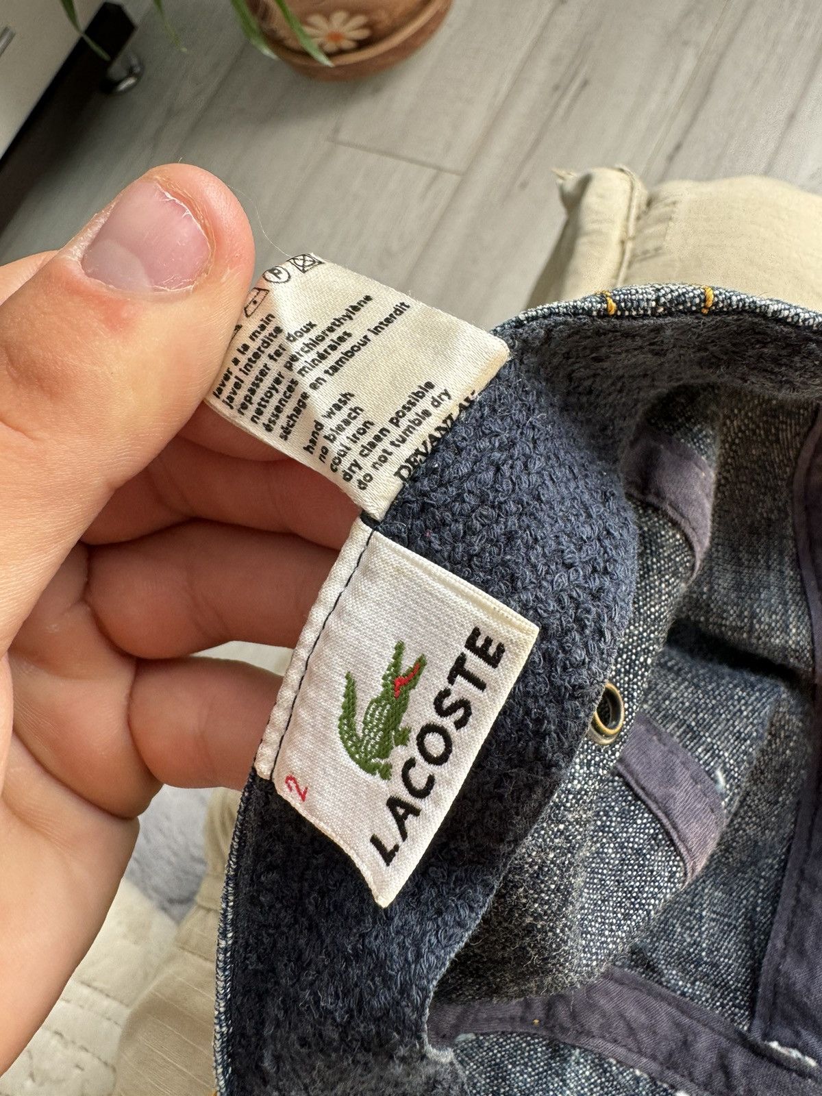 Lacoste × Vintage Vintage hype Lacoste Cap denim hat 90’s Size ONE SIZE - 5 Thumbnail