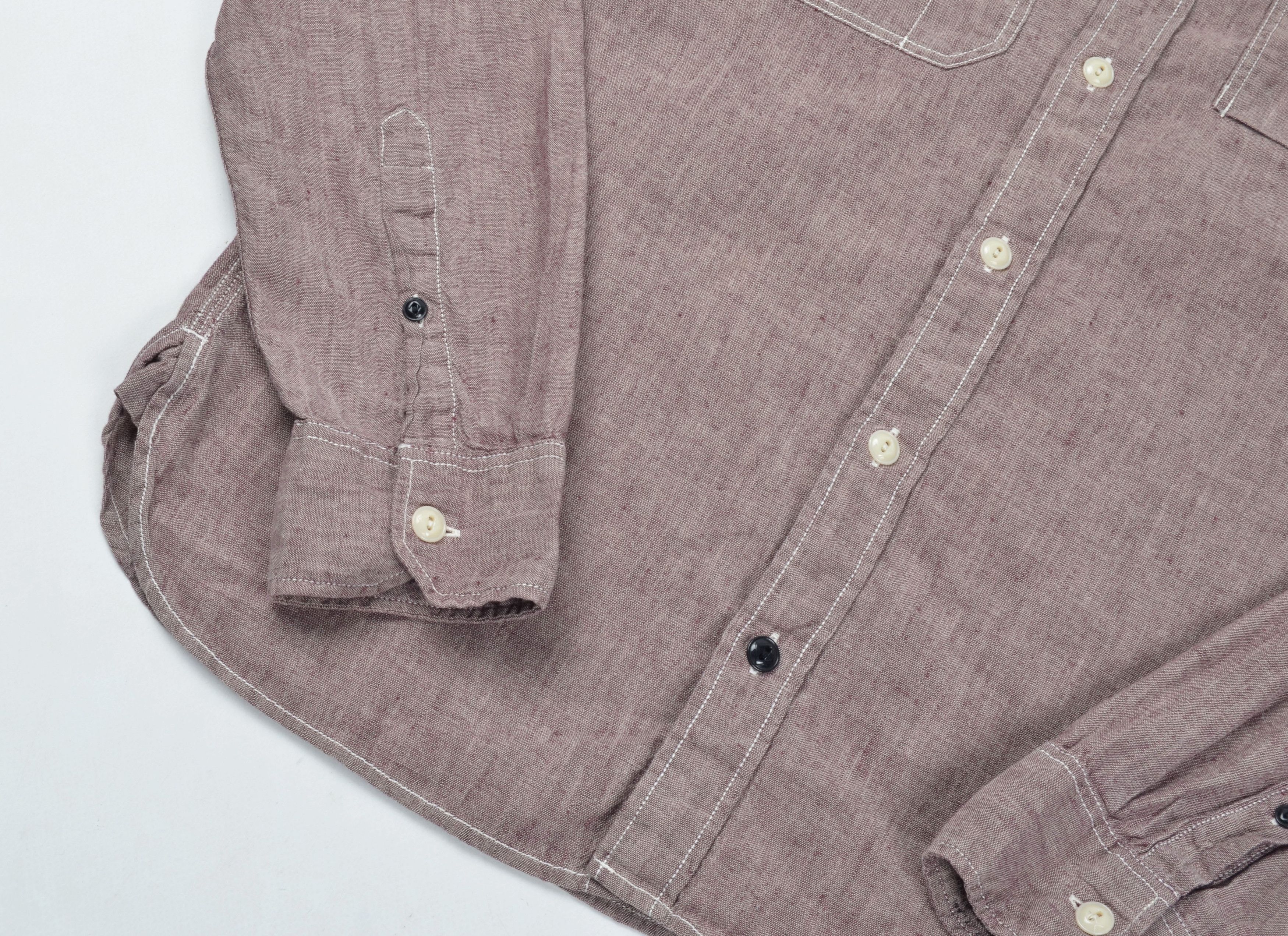 Allsaints Allsaints Linen Blend Light Brown Long Sleeve Shirt Size US S / EU 44-46 / 1 - 3 Thumbnail