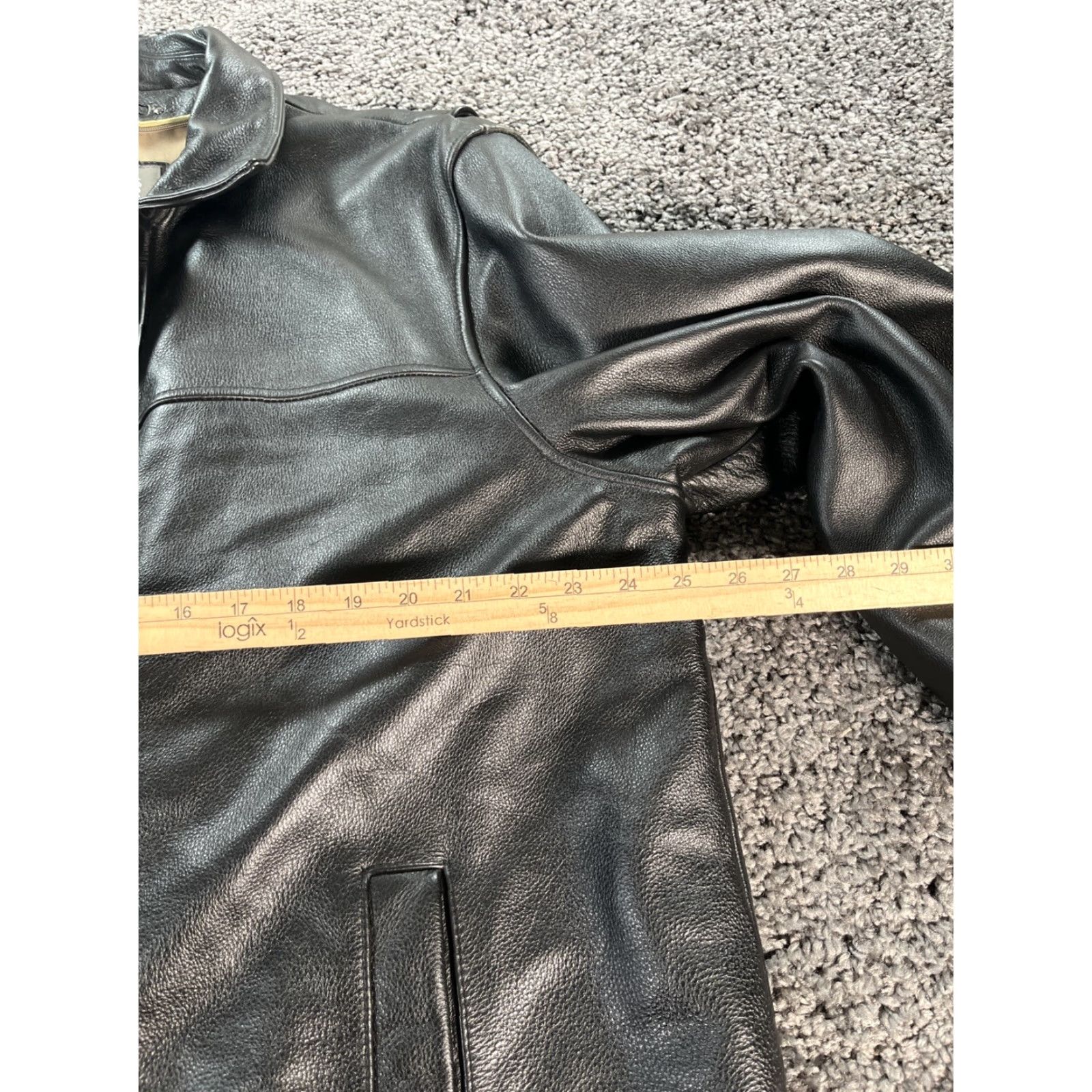 Wilson VINTAGE Wilson Leather Jacket Mens XL Black Full Zip Biker 90s Full Zip Size US XL / EU 56 / 4 - 3 Thumbnail