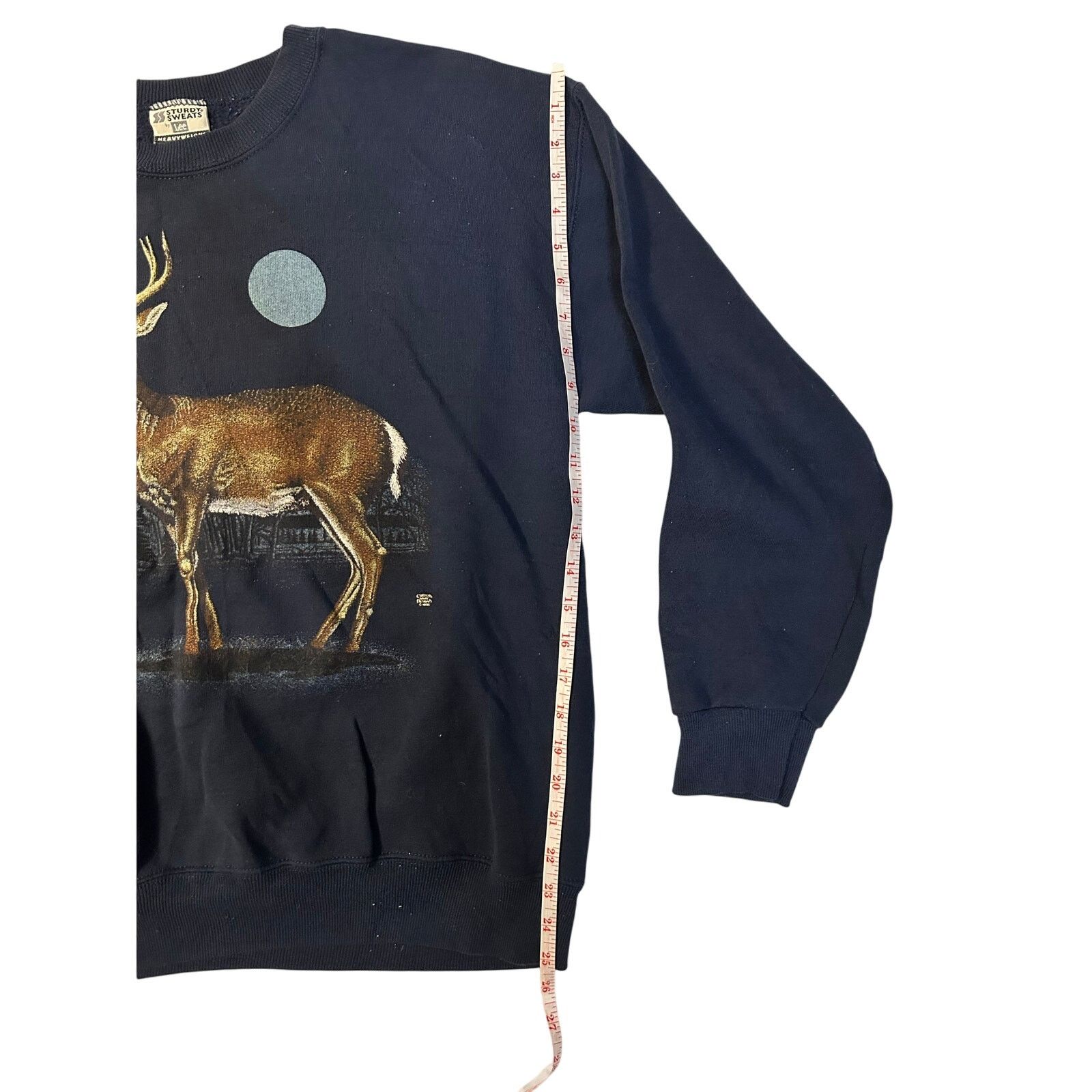 Lee Vintage 90s White-Tailed Deer Wildlife Sweatshirt Crewneck M Size US M / EU 48-50 / 2 - 3 Thumbnail