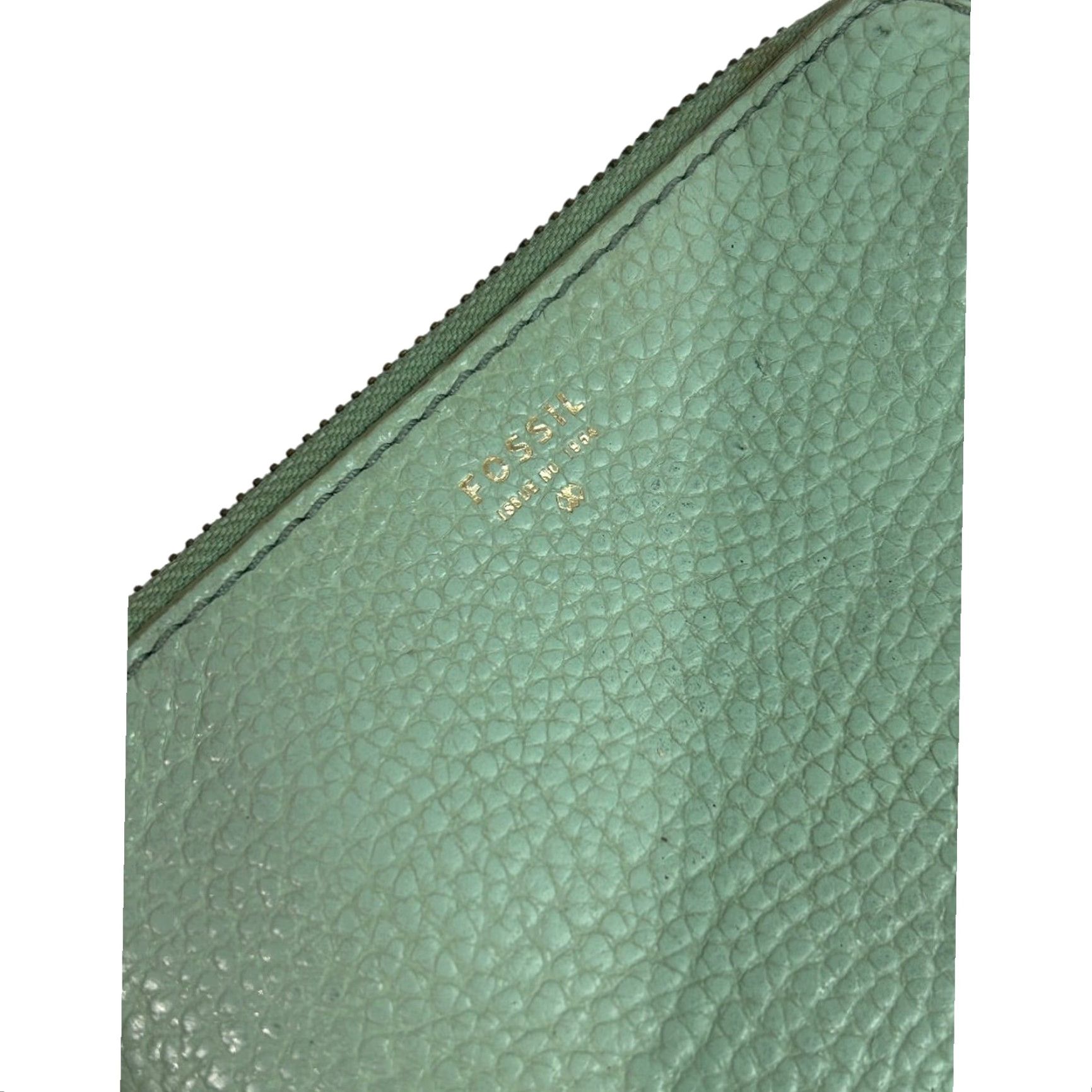 Fossil Fossil Tara Wristlet Green Pebbled Leather Gray Tassel 6 x 4 Inch Wallet Women Size ONE SIZE - 2 Thumbnail