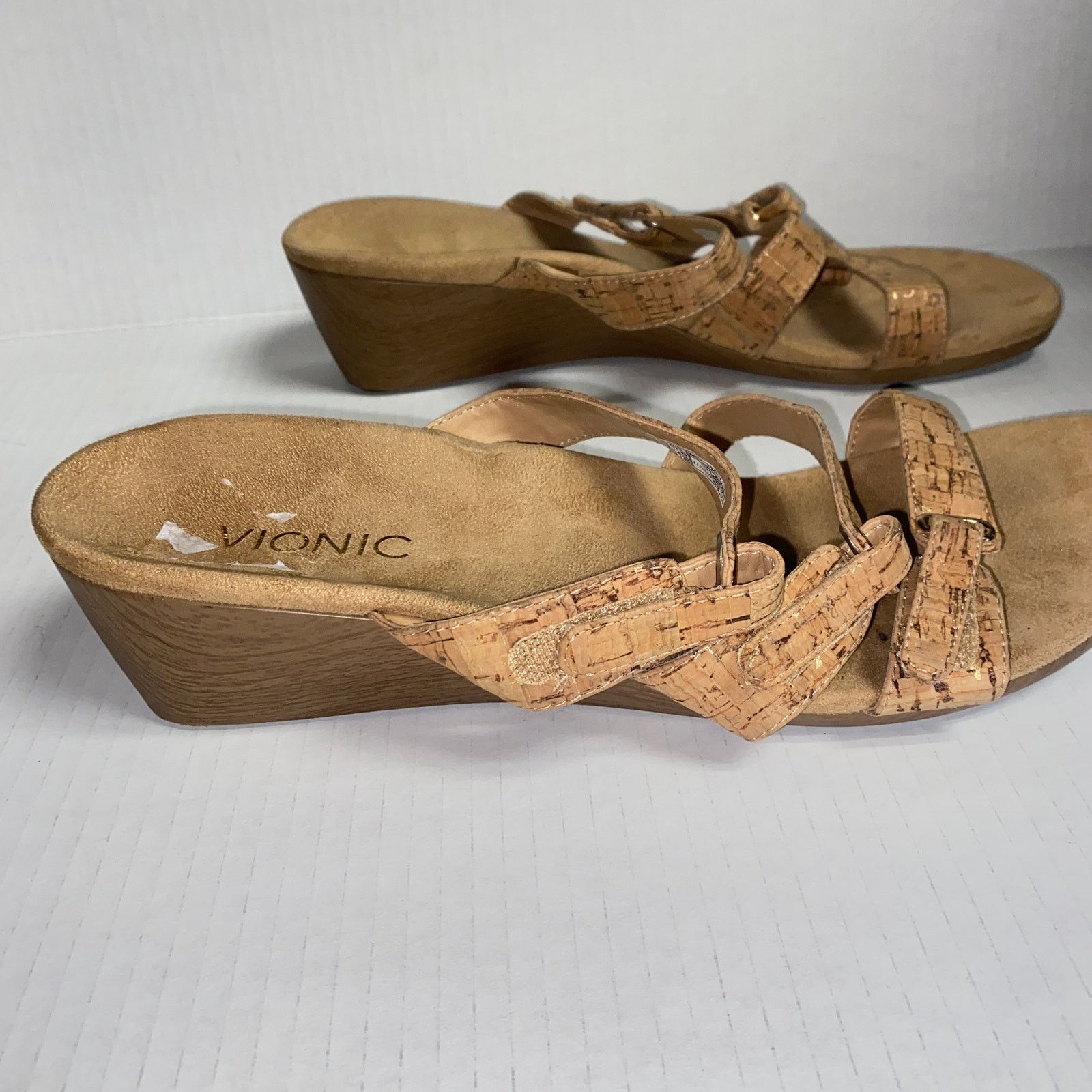 Vionic Vionic Dwyn Natural Brown Cork Platform Wedge Sandals 11 Size US 11 / IT 41 - 5 Thumbnail