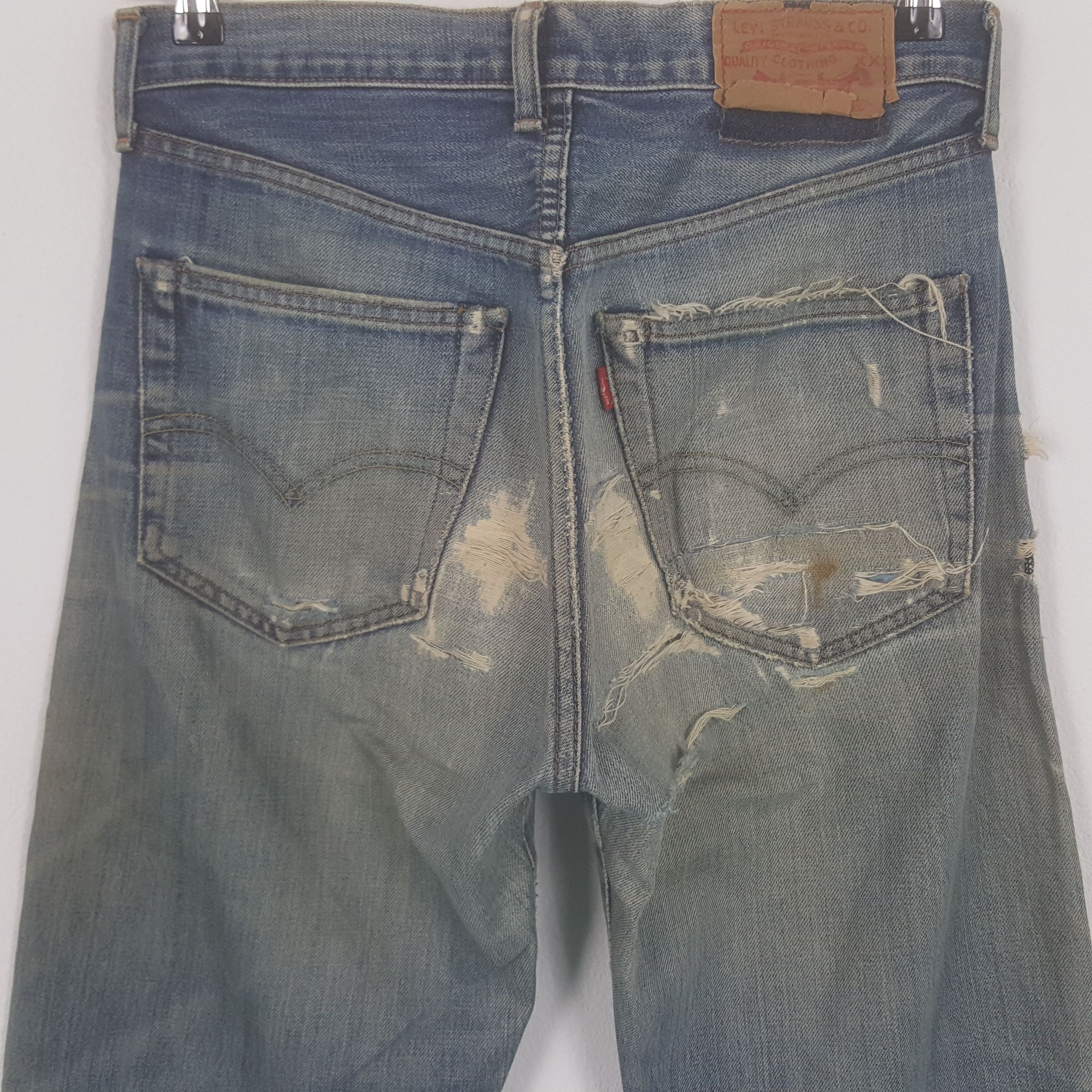 Levi's × Vintage Vintage Levi's Distressed Style Selvedge Denim Jeans Size US 31 - 5 Thumbnail