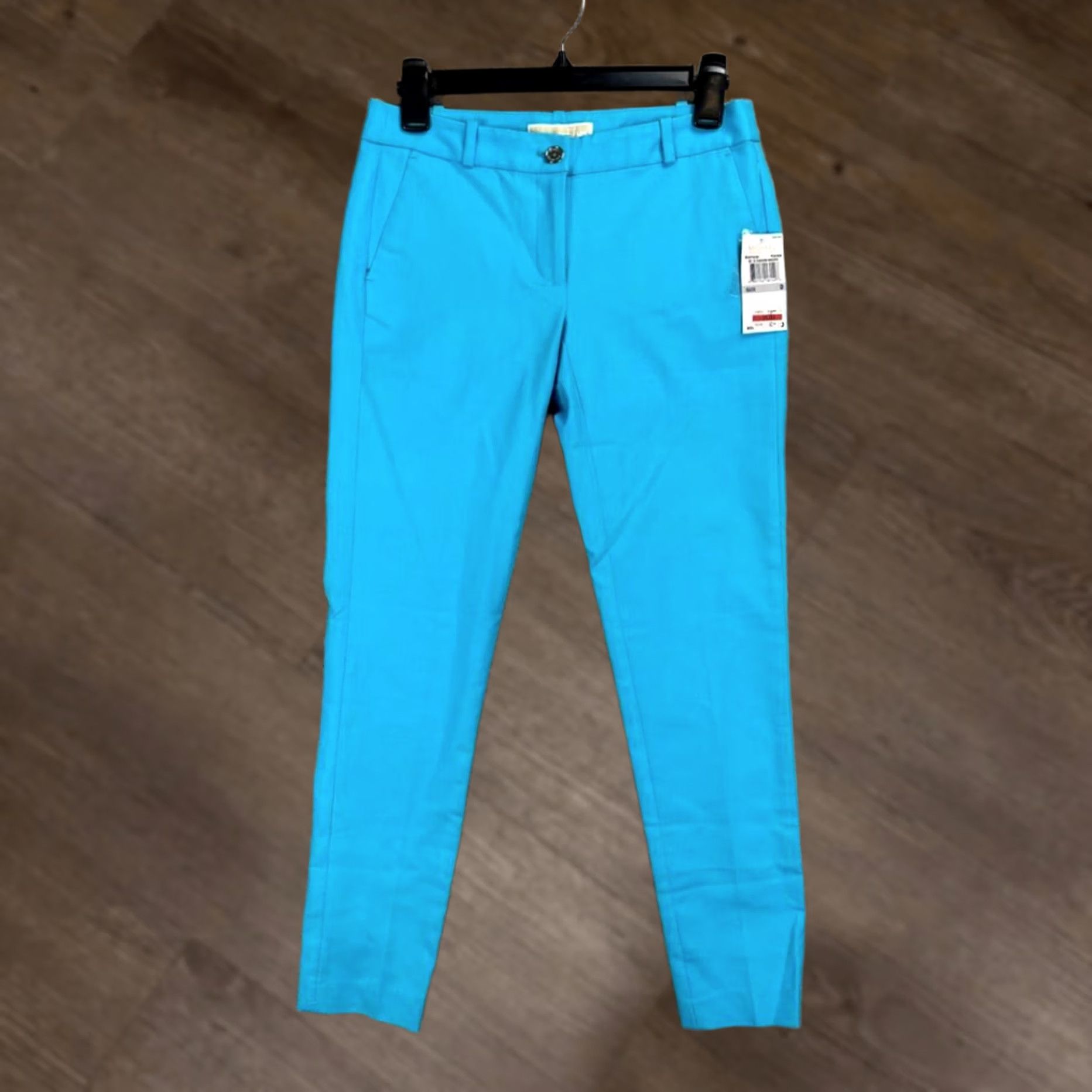 Michael Kors VINTAGE? No. Final: Michael Kors Pants Women 0 Blue Skinny Leg Low-Rise Preppy Flat Front Ladies NEW Size 25" / US 0 / IT 36 - 1 Thumbnail